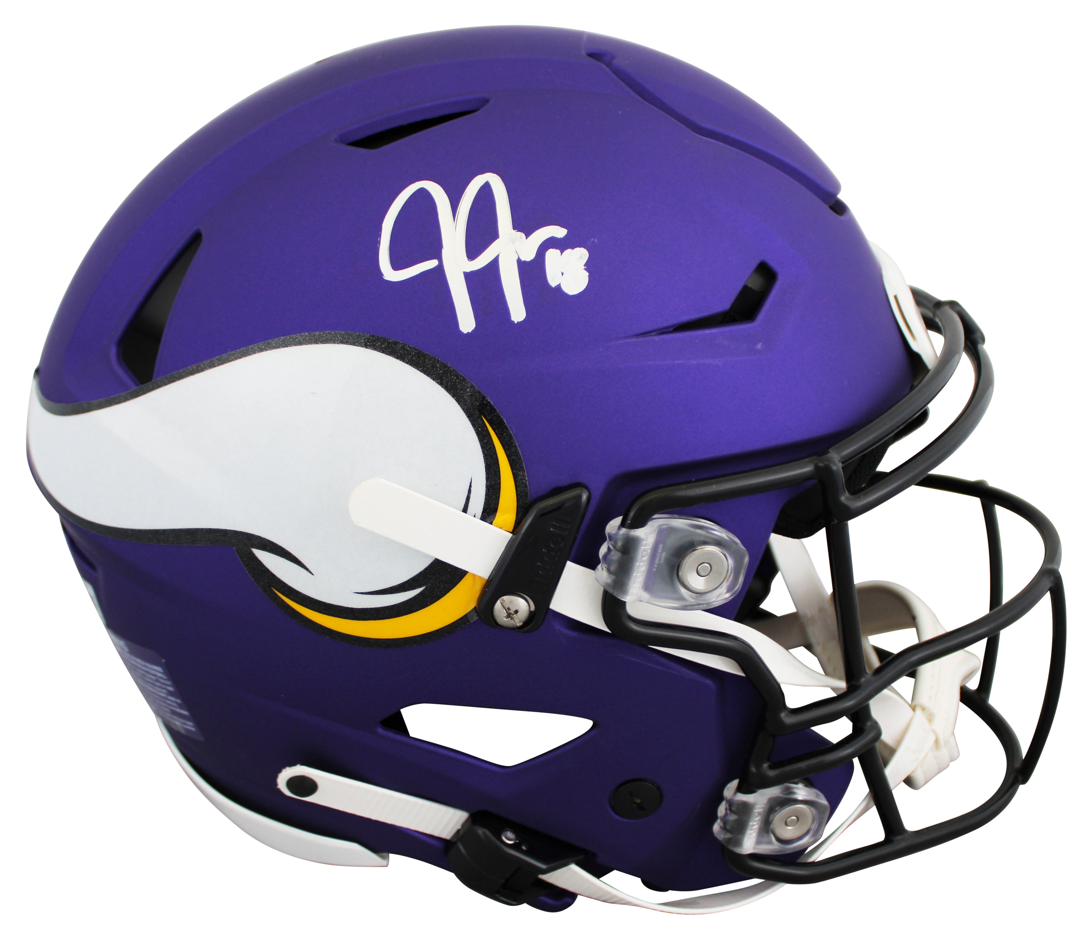 Vikings Justin Jefferson Authentic Signed Speed Flex Full Size Helmet BAS Wit 2
