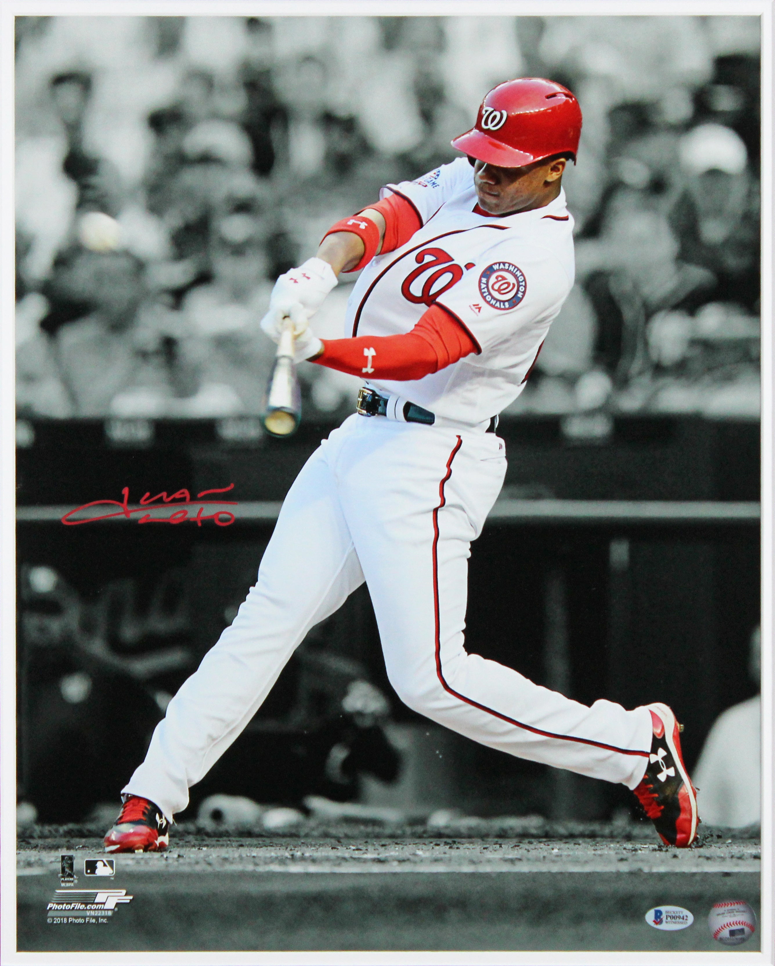Nationals Juan Soto Authentic Signed 16x20 Framed Photo BAS #P00942