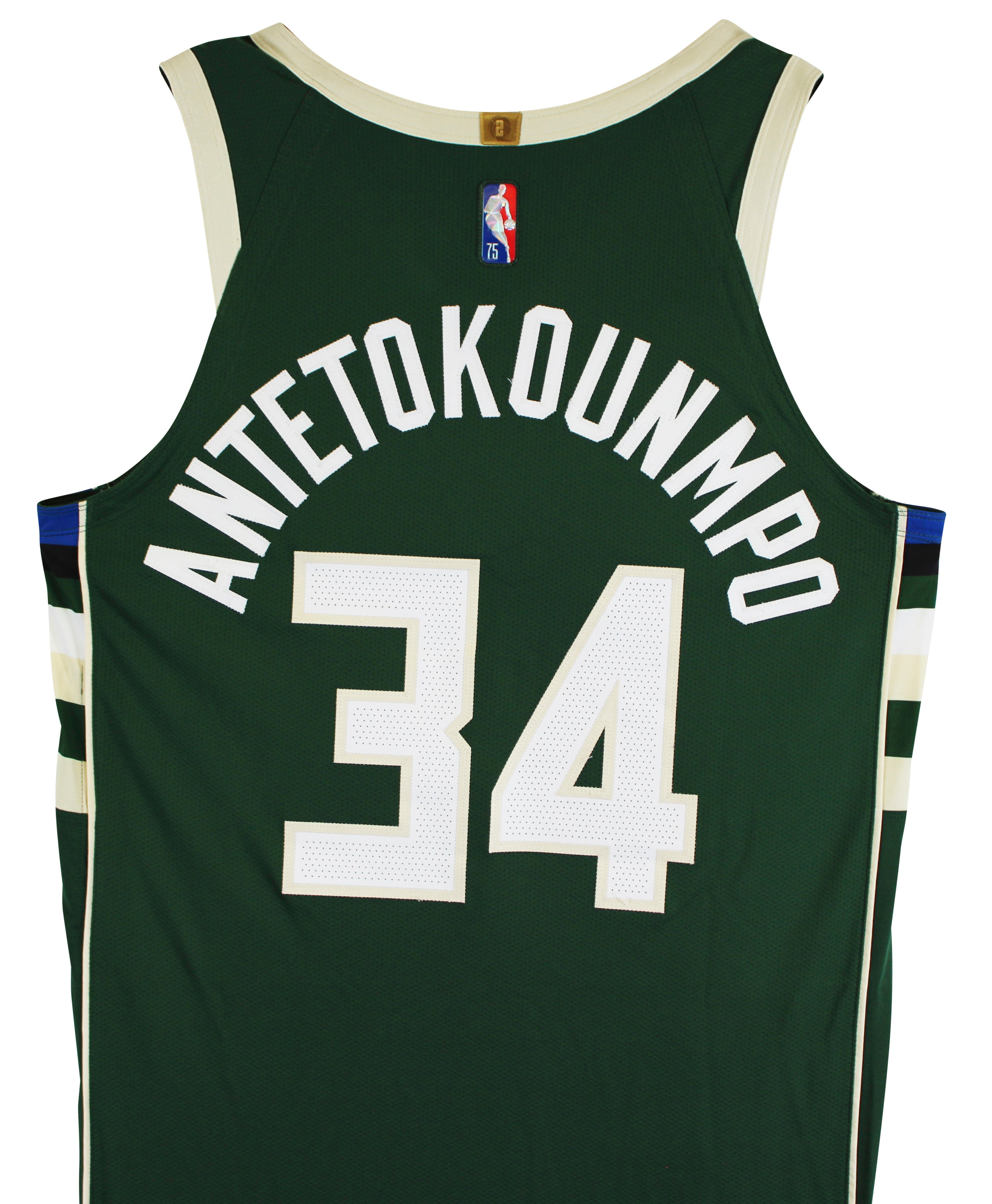 Bucks Giannis Antetokounmpo January 3, 2022 Game Used Green Nike Icon Jersey