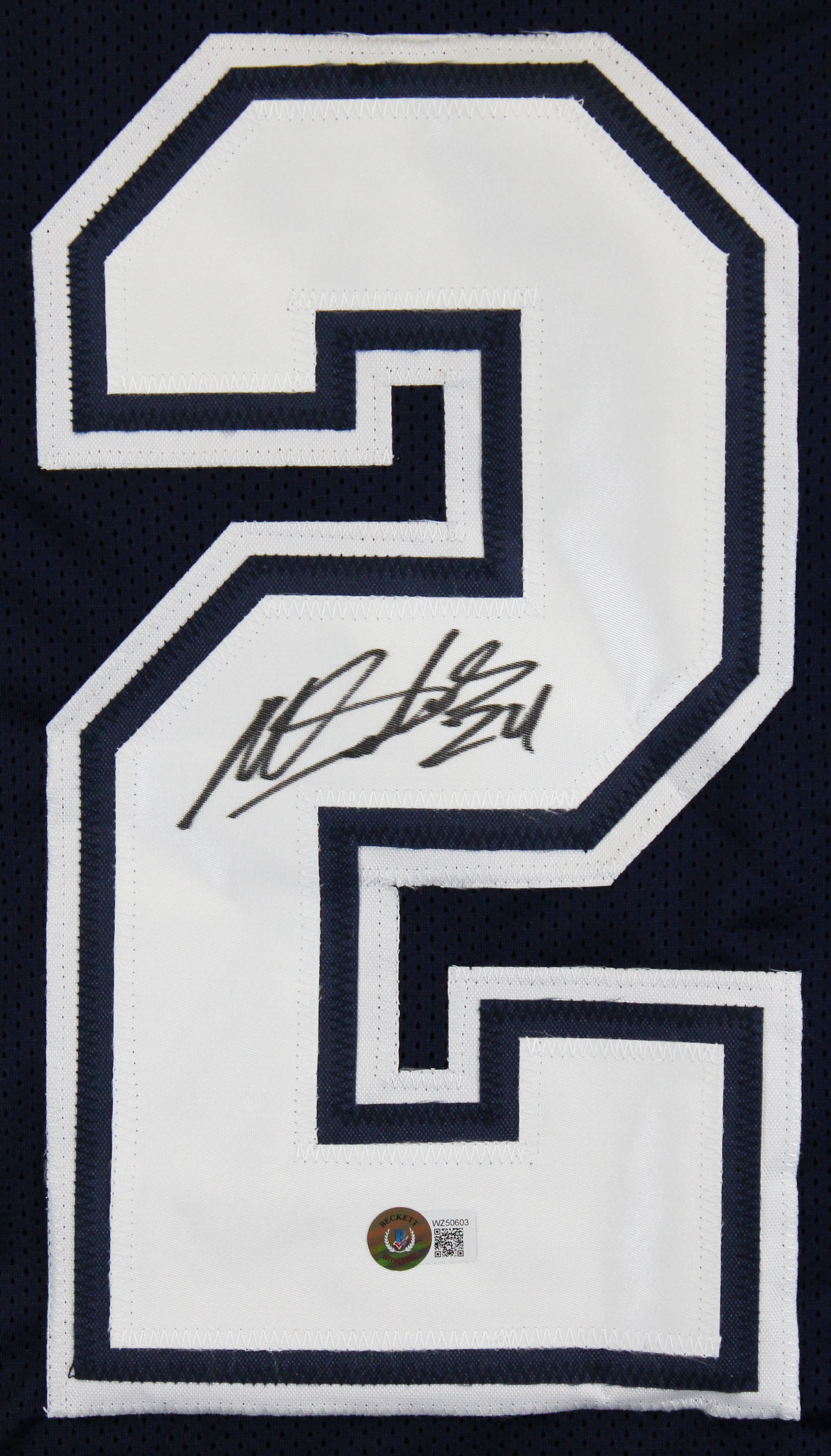 Miles Sanders Authentic Signed Navy Pro Style Jersey Autographed BAS Witnessed