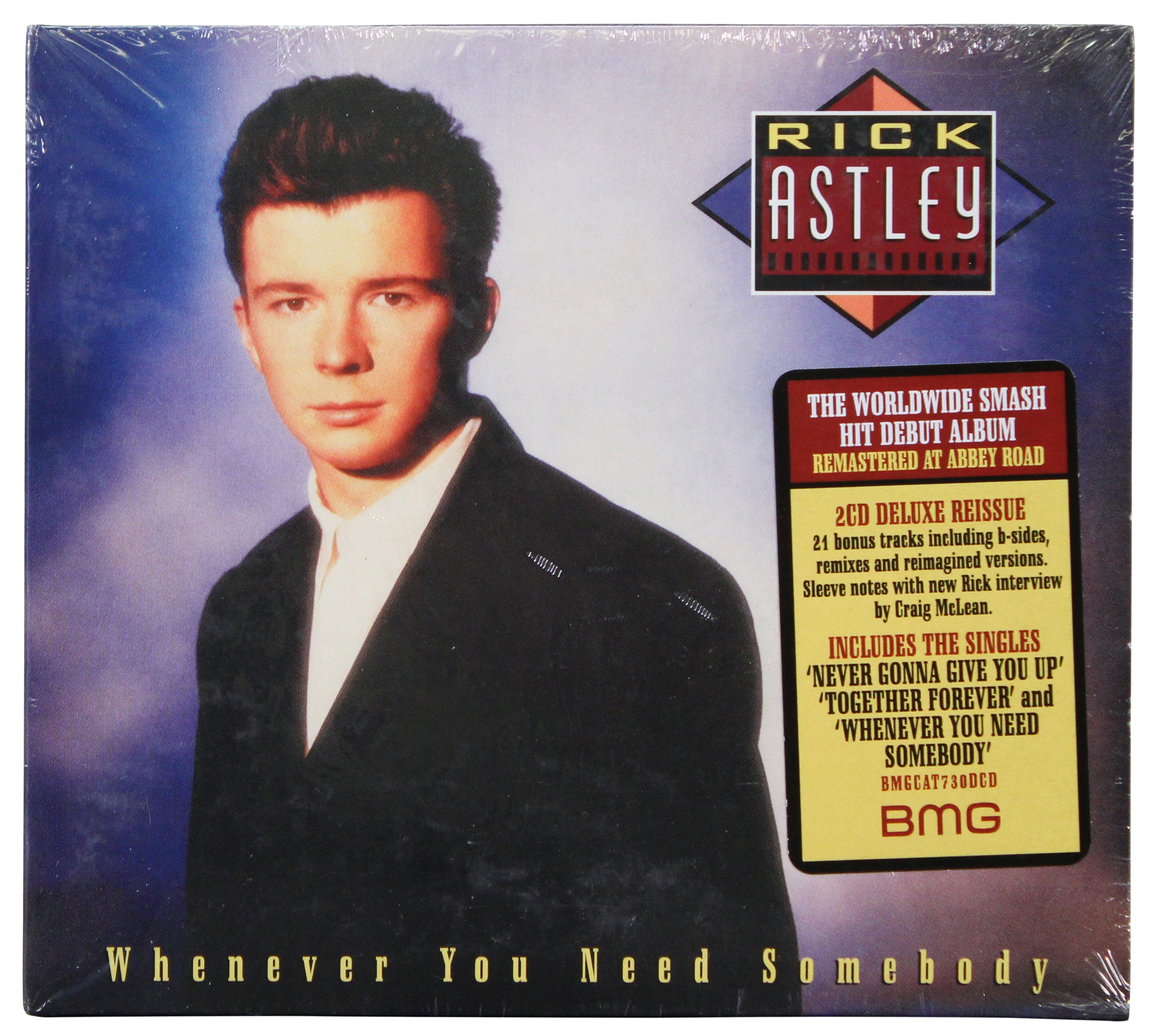 Rick Astley Signed Whenever You Need Somebody CD Insert w/ Disk BAS #BP33166