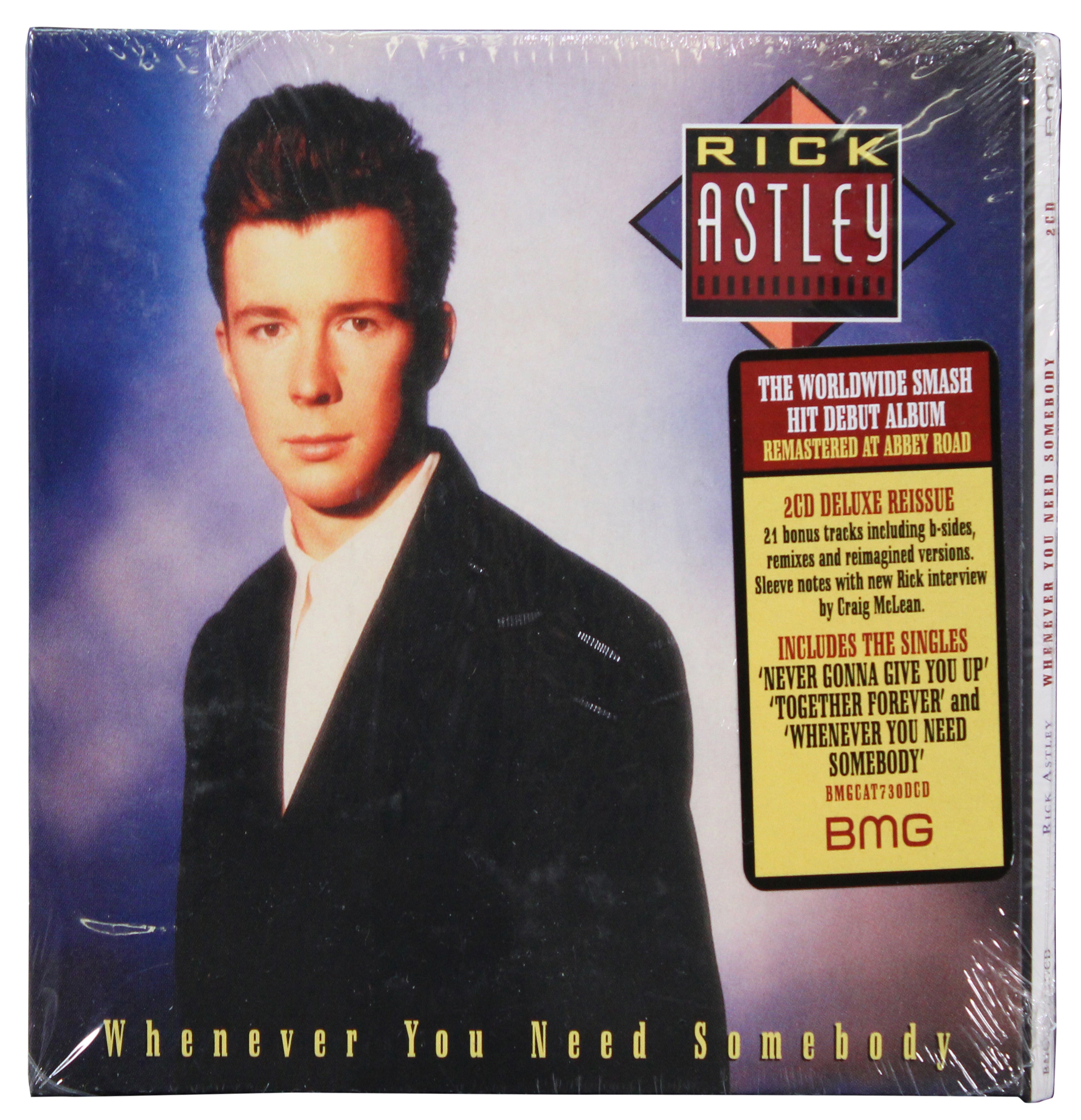 Rick Astley Signed Whenever You Need Somebody CD Insert w/ Disk BAS #BP33167