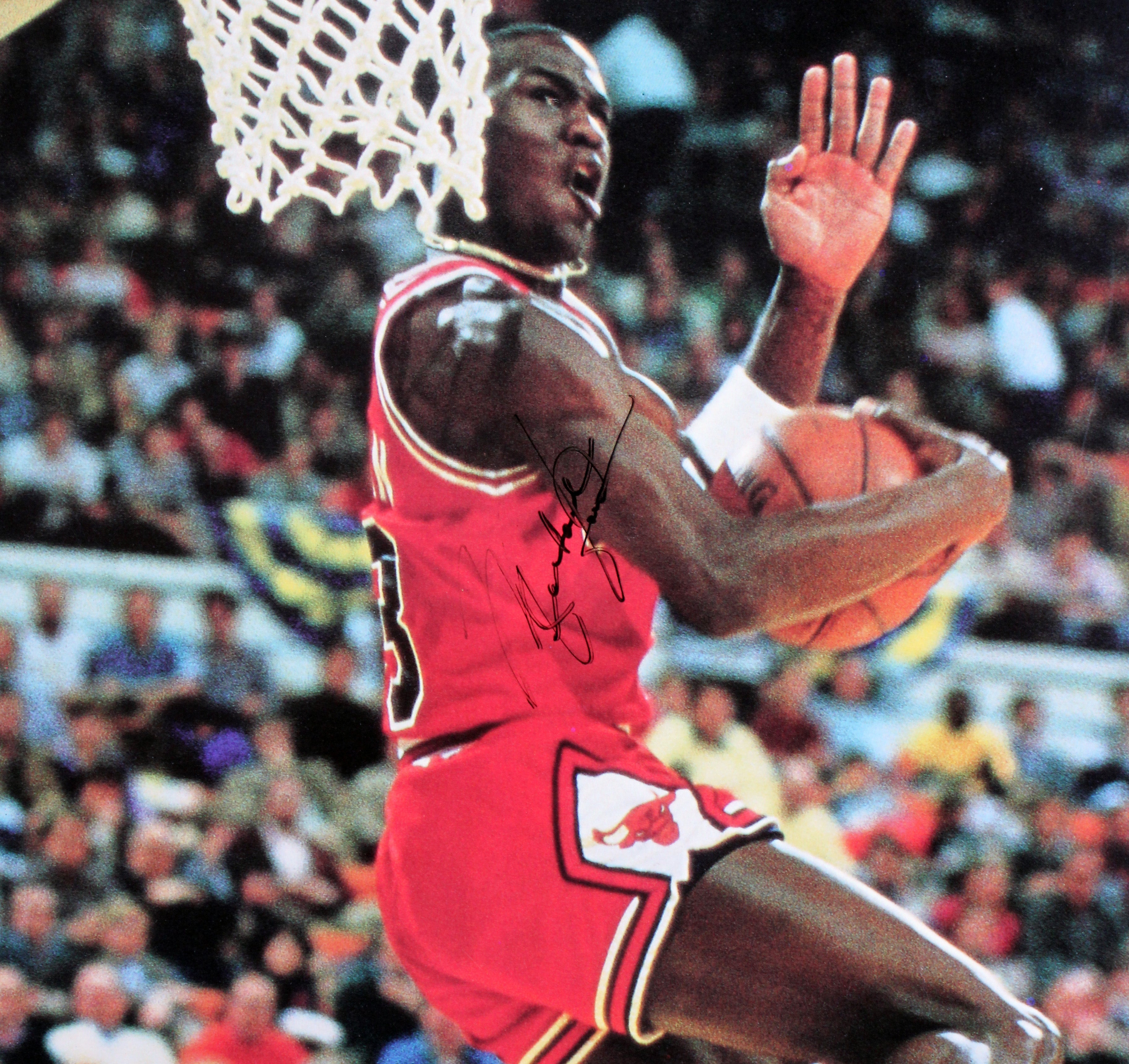 Bulls Michael Jordan Authentic Signed 22x34 1987 Starline Poster BAS #AC16927
