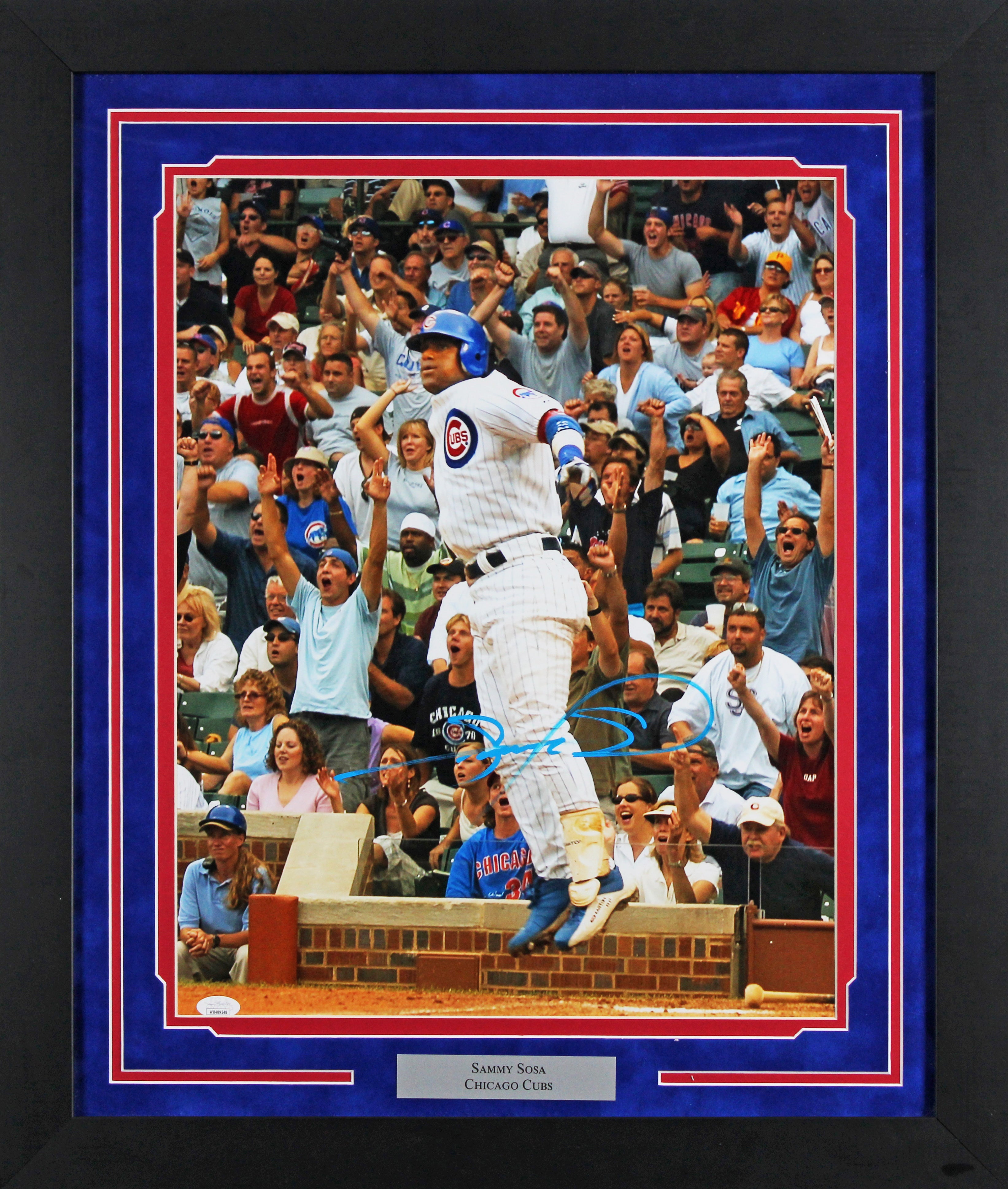 Cubs Sammy Sosa Authentic Signed 16x20 Framed Vertical Photo JSA Wit #WB489548