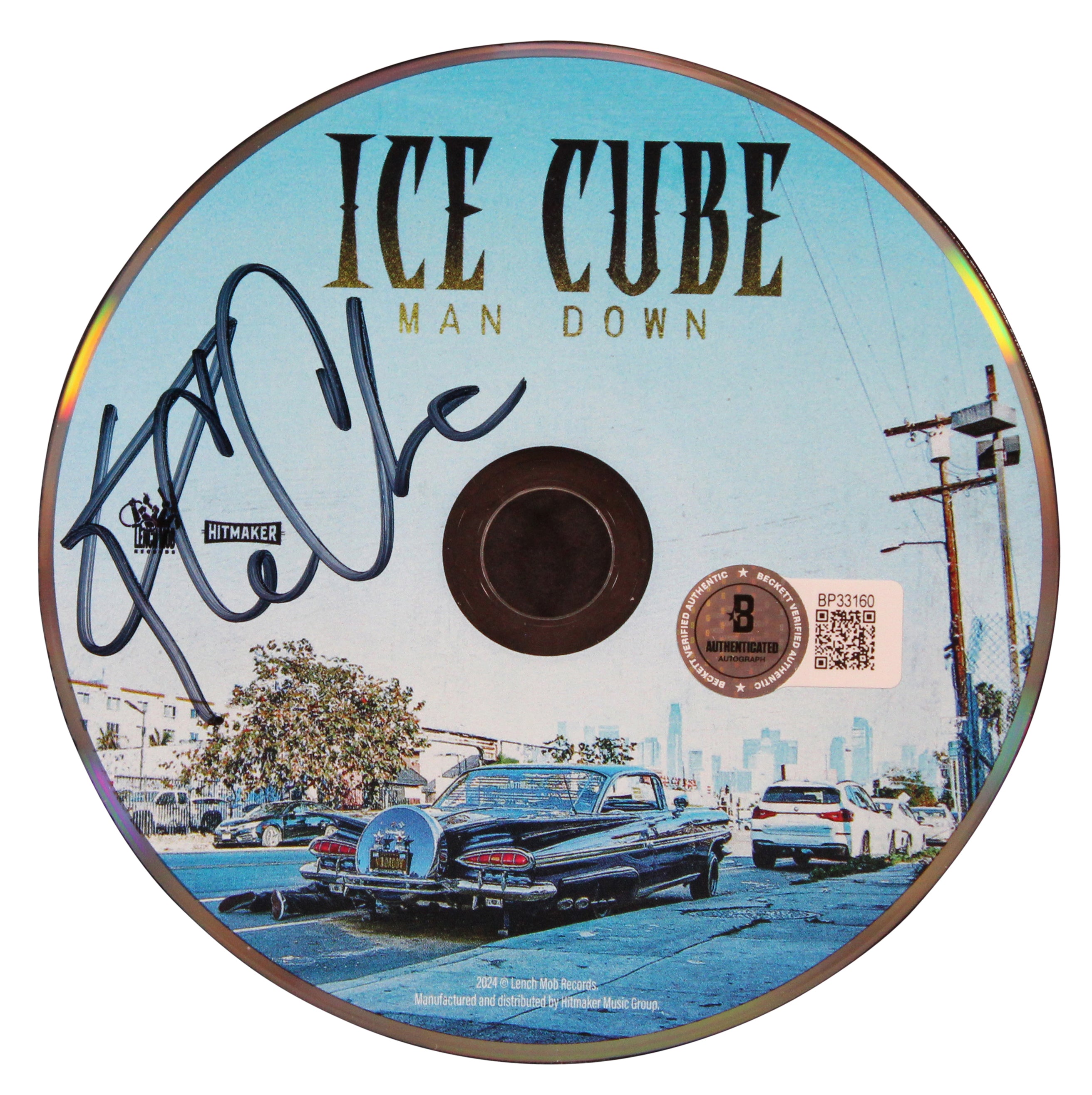 Ice Cube Authentic Signed Man Down CD Disk w/ CD Case Autographed BAS #BP33160