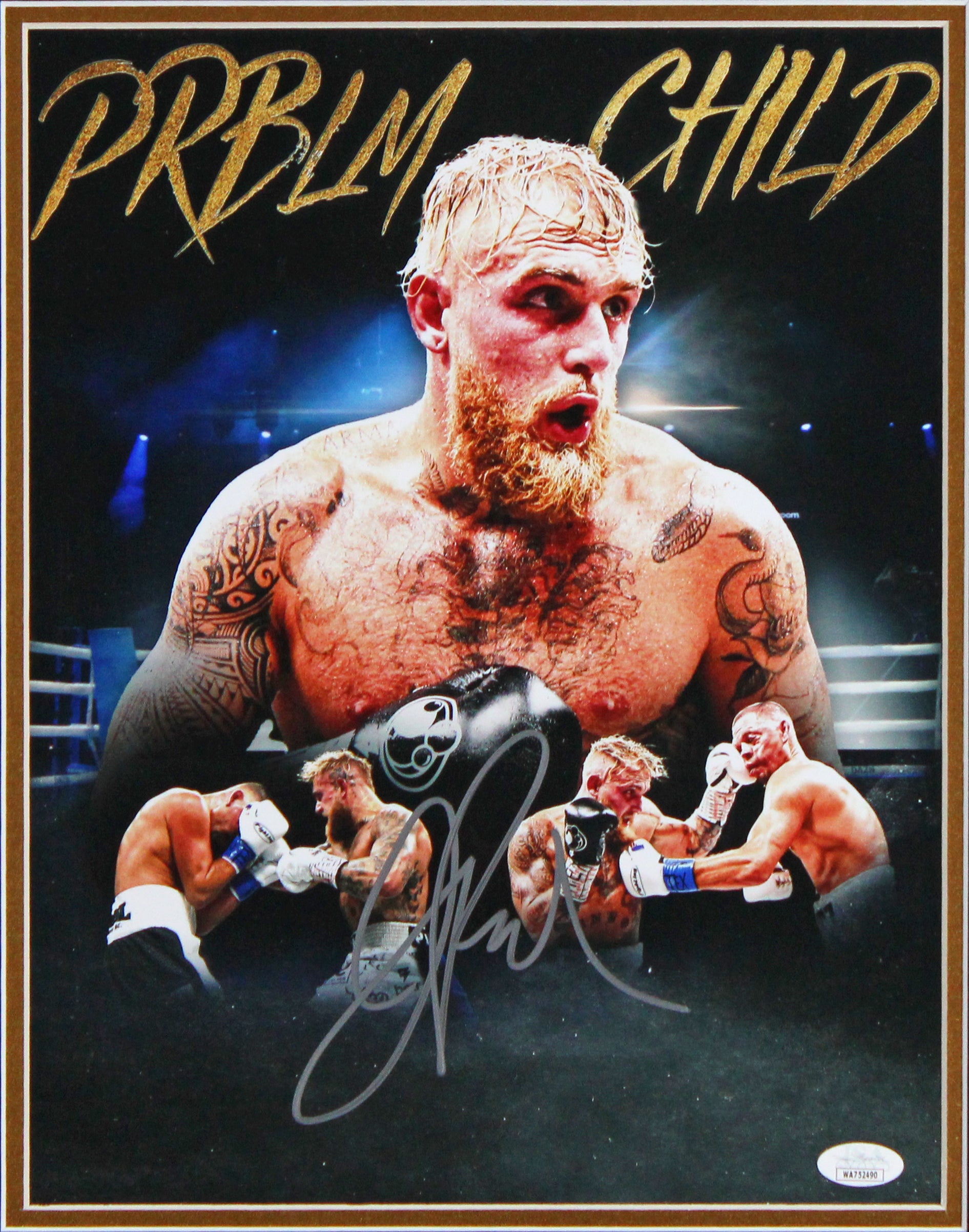 Jake Paul Authentic Signed 11x14 Framed Photo Autographed JSA #WA752490