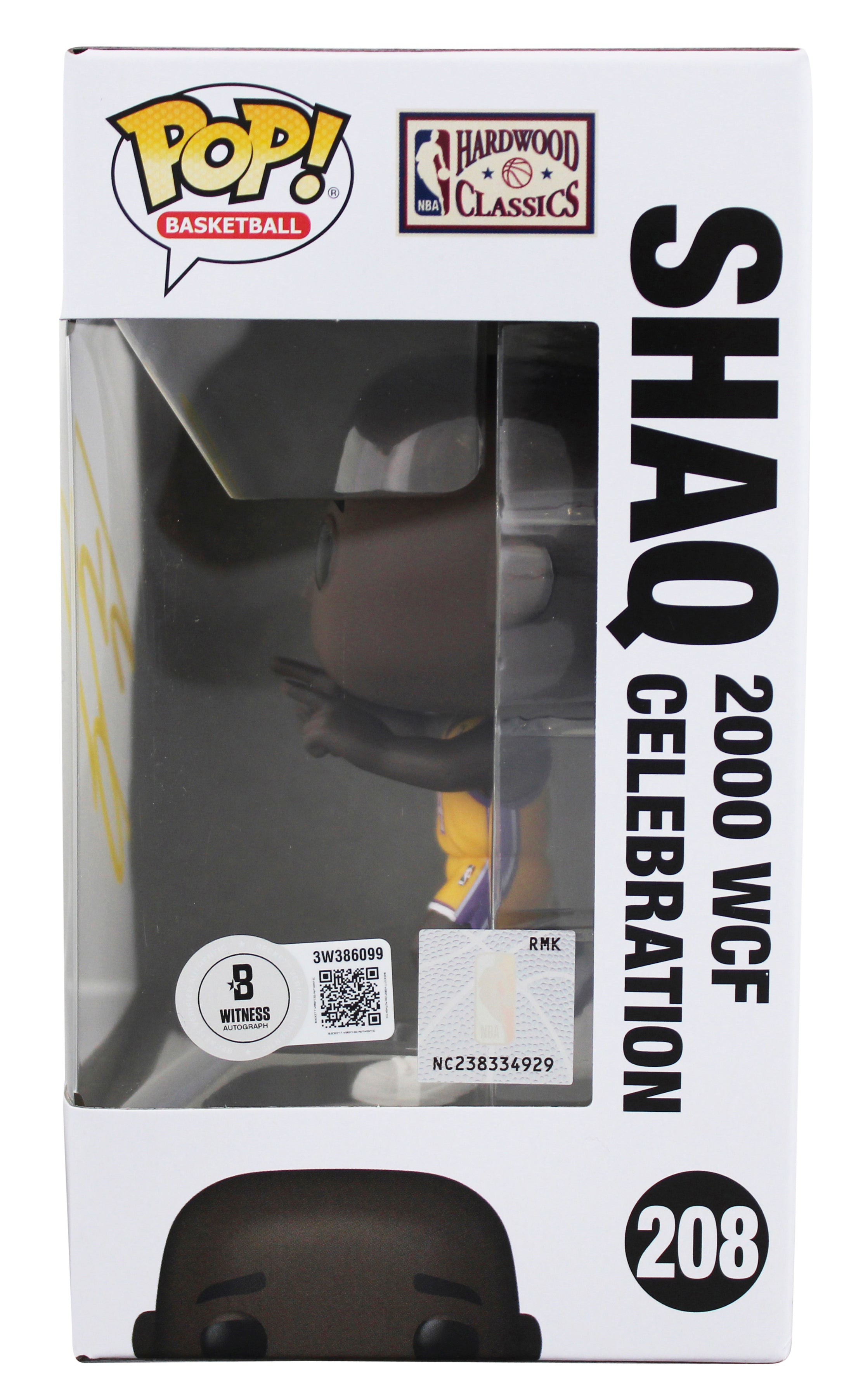 Lakers Shaquille O'Neal Authentic Signed #208 Funko Pop Vinyl Figure BAS Witness