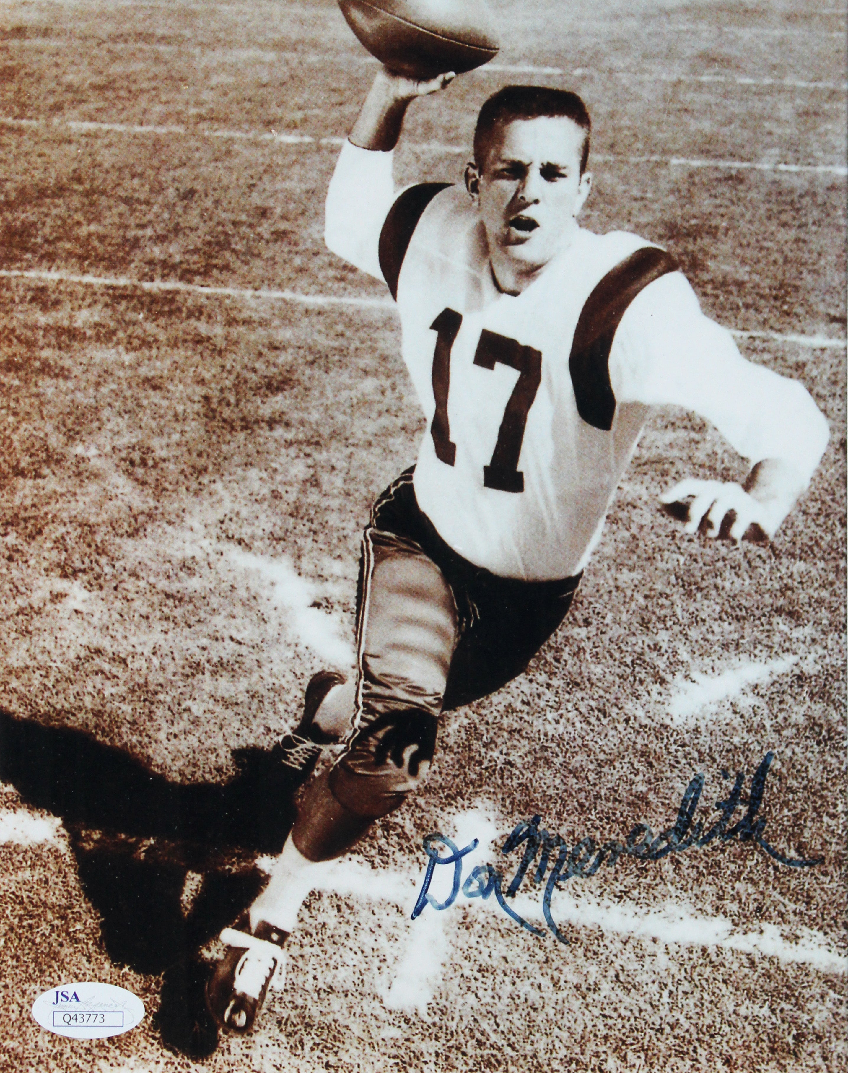Cowboys Don Meredith Authentic Signed 8x10 Framed Photo Autographed JSA #Q43773