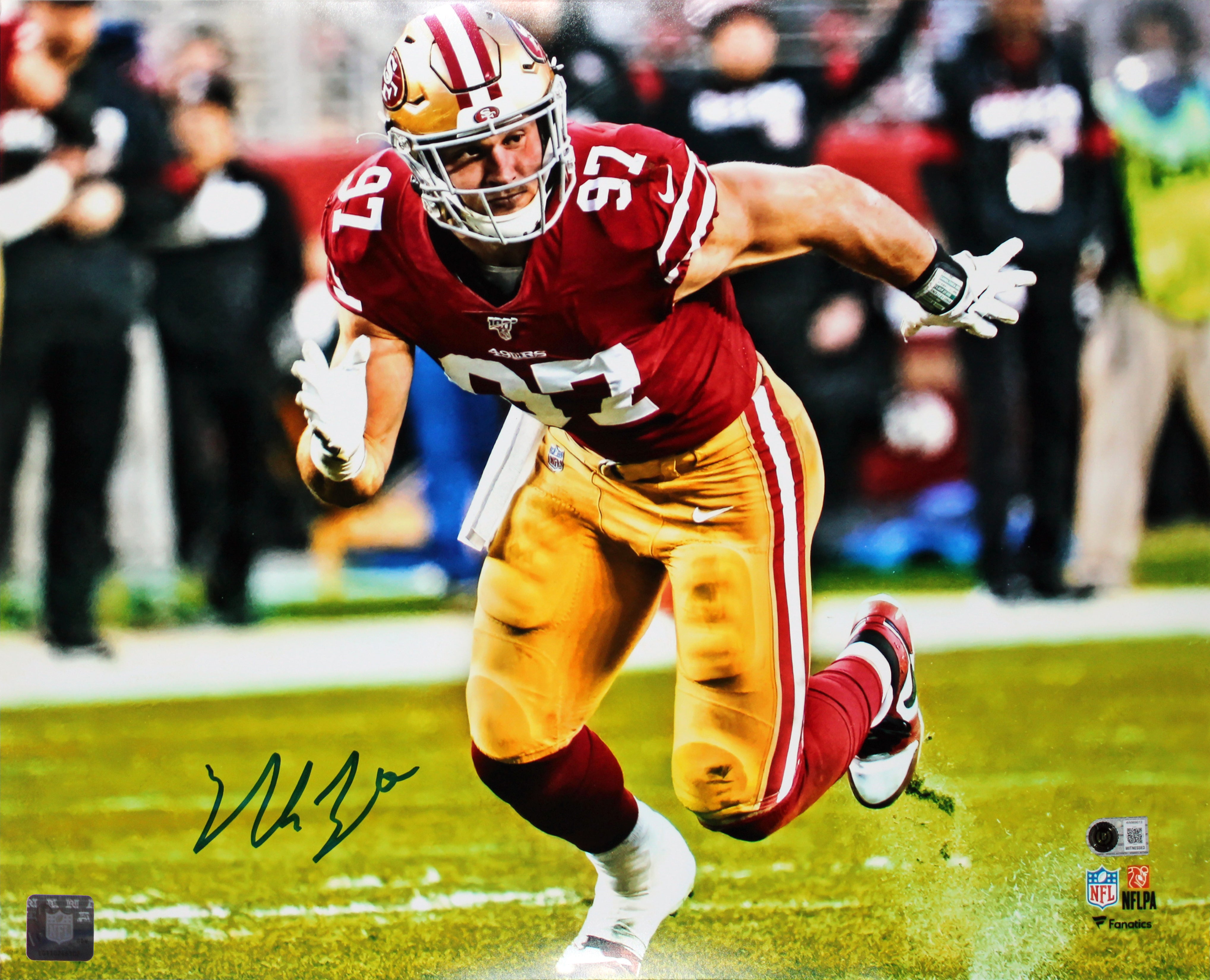 49ers Nick Bosa Authentic Signed 16x20 Photo Autographed BAS Witnessed