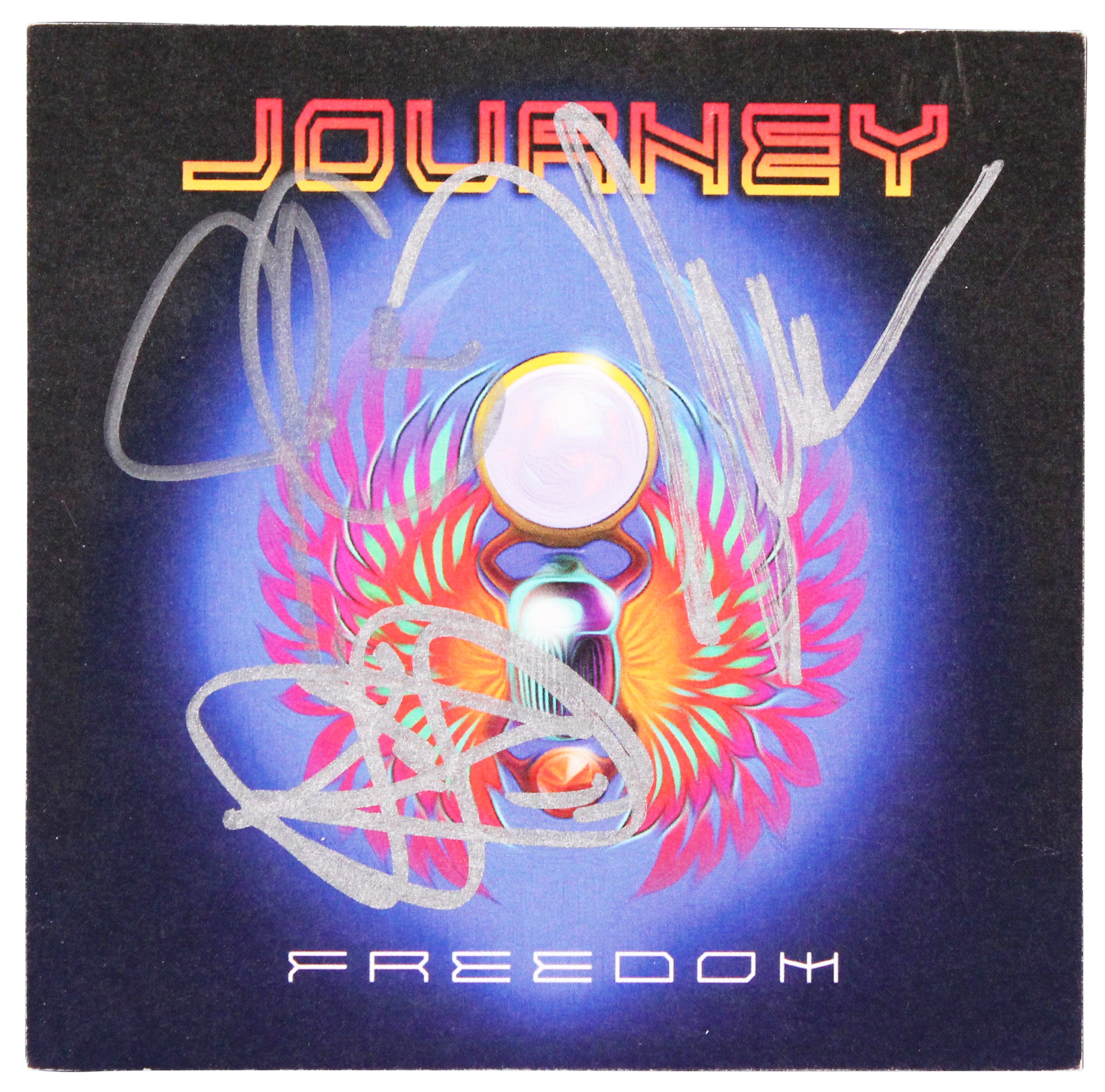 Journey (3) Schon, Cain & Pineda Signed Freedom CD Insert w/ Disk BAS #AE13373