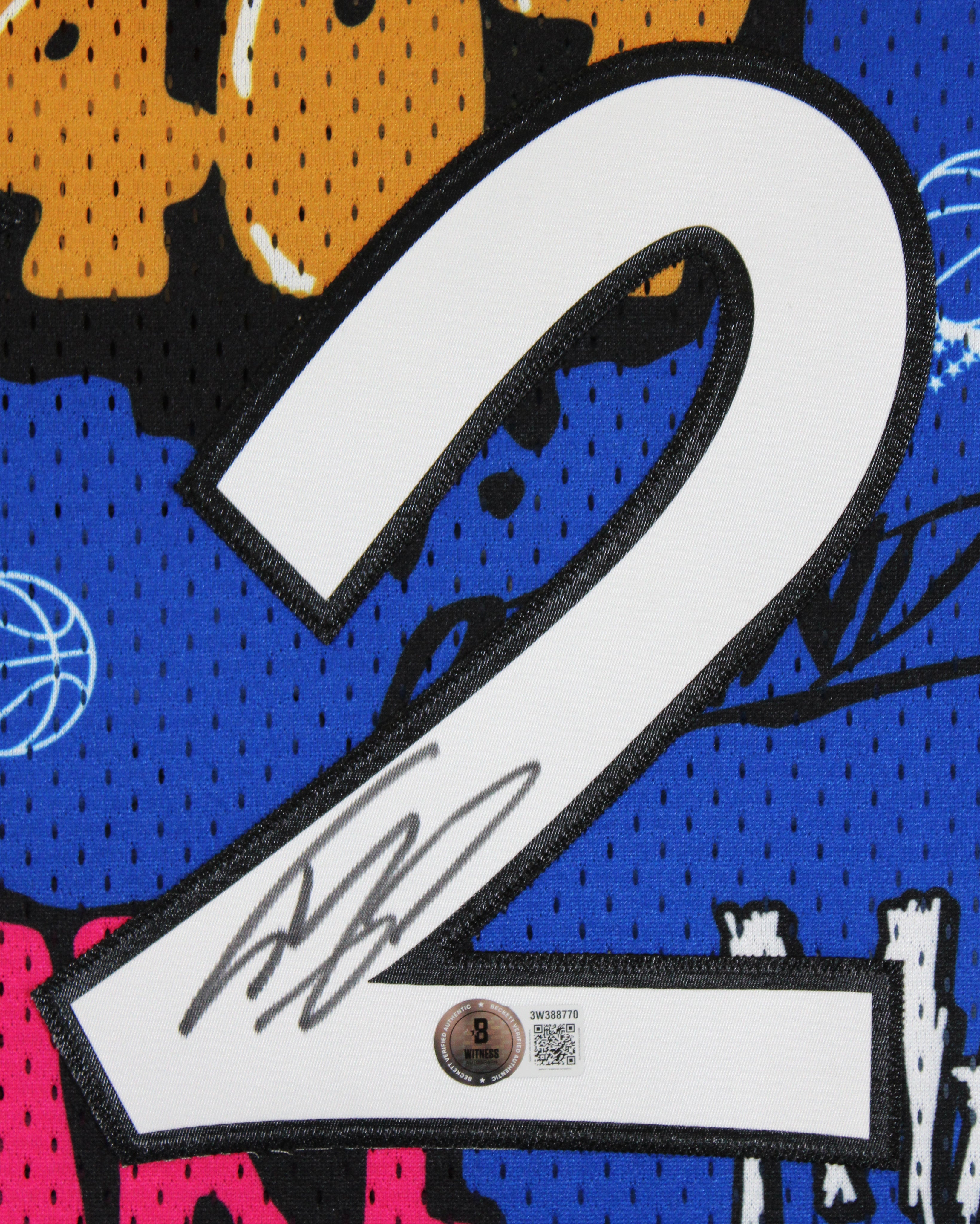 Magic Shaquille O'Neal Signed Alt Blue M&N 94-95 HWC Swingman Framed Jersey BAS