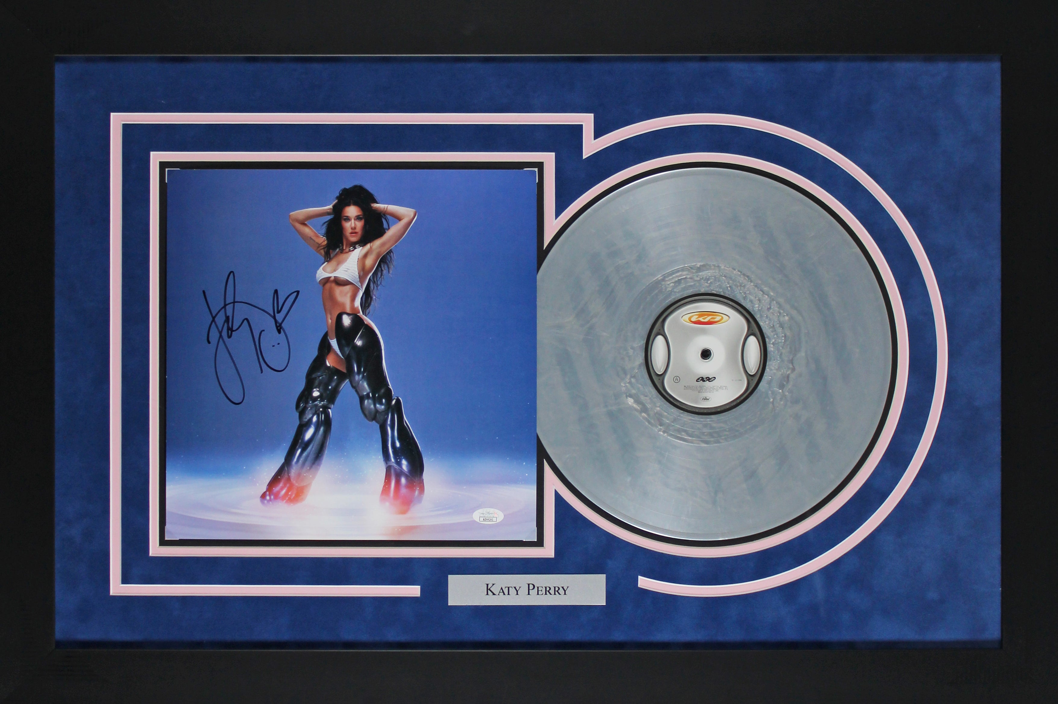 Katy Perry Authentic Signed & Framed 143 Album Flat W/ Vinyl JSA #AZ44241