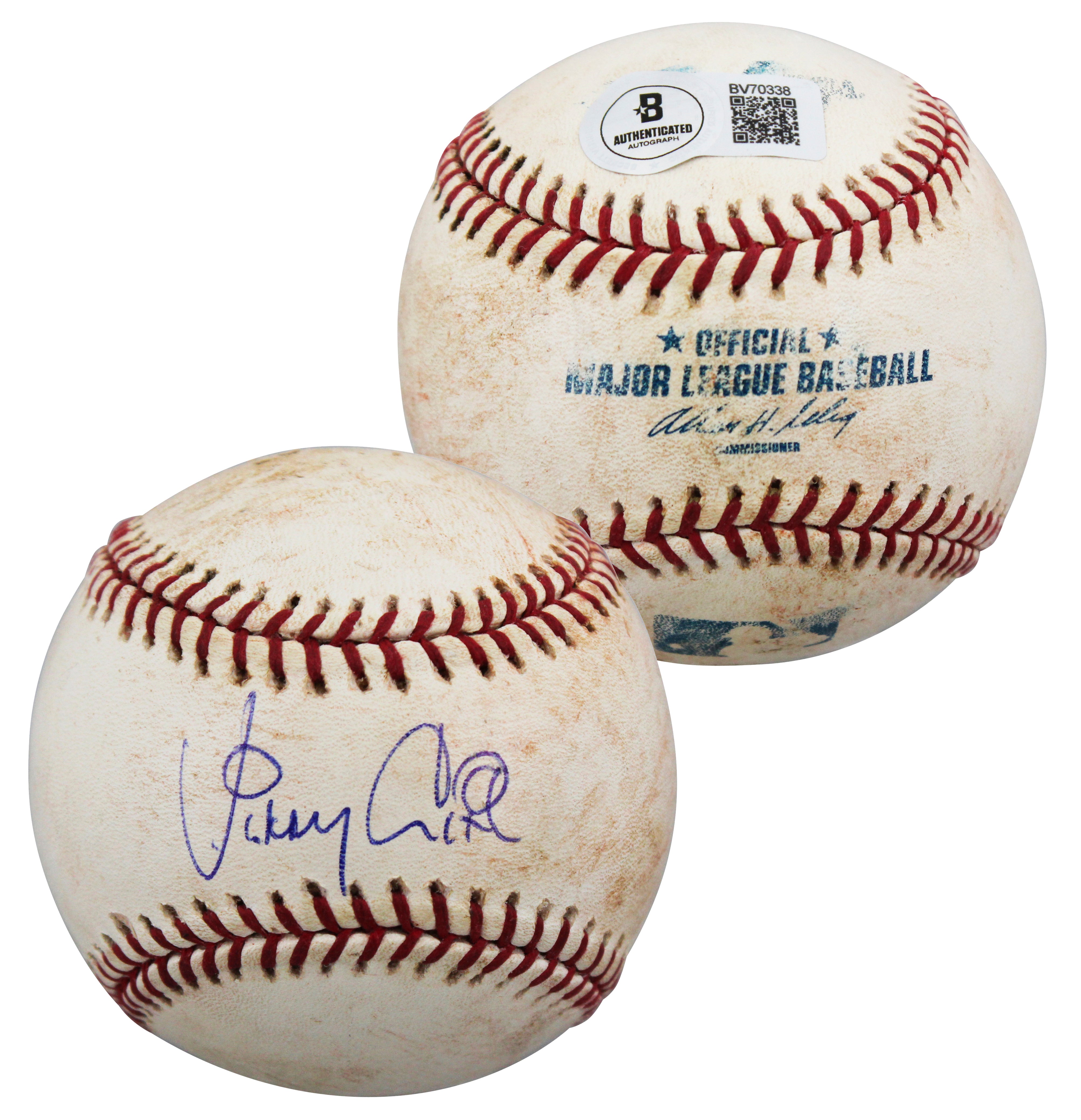 Rockies Vinny Castilla Authentic Signed Game Used Selig Baseball BAS #BV70338