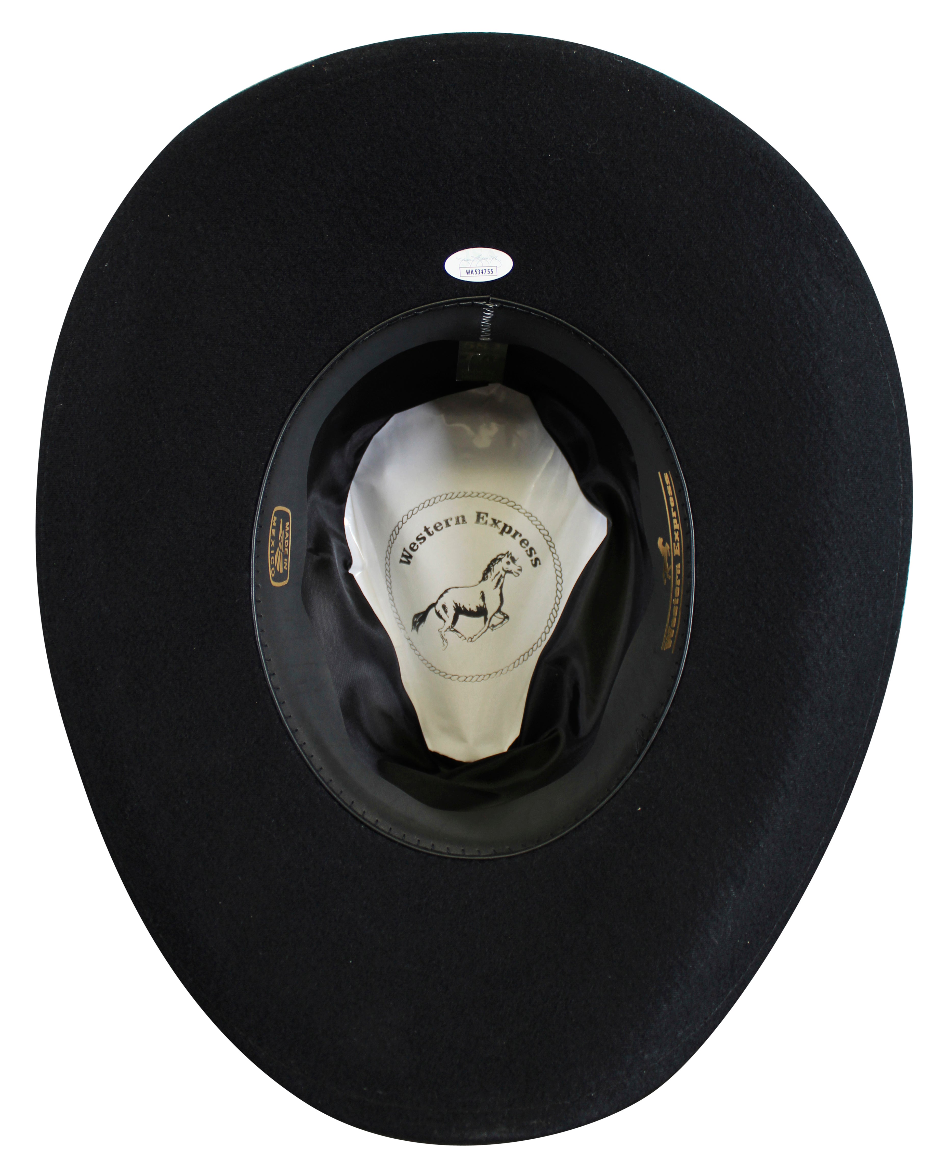 Chuck Norris Walker, Texas Ranger Authentic Signed Black Cowboy Hat JSA Wit