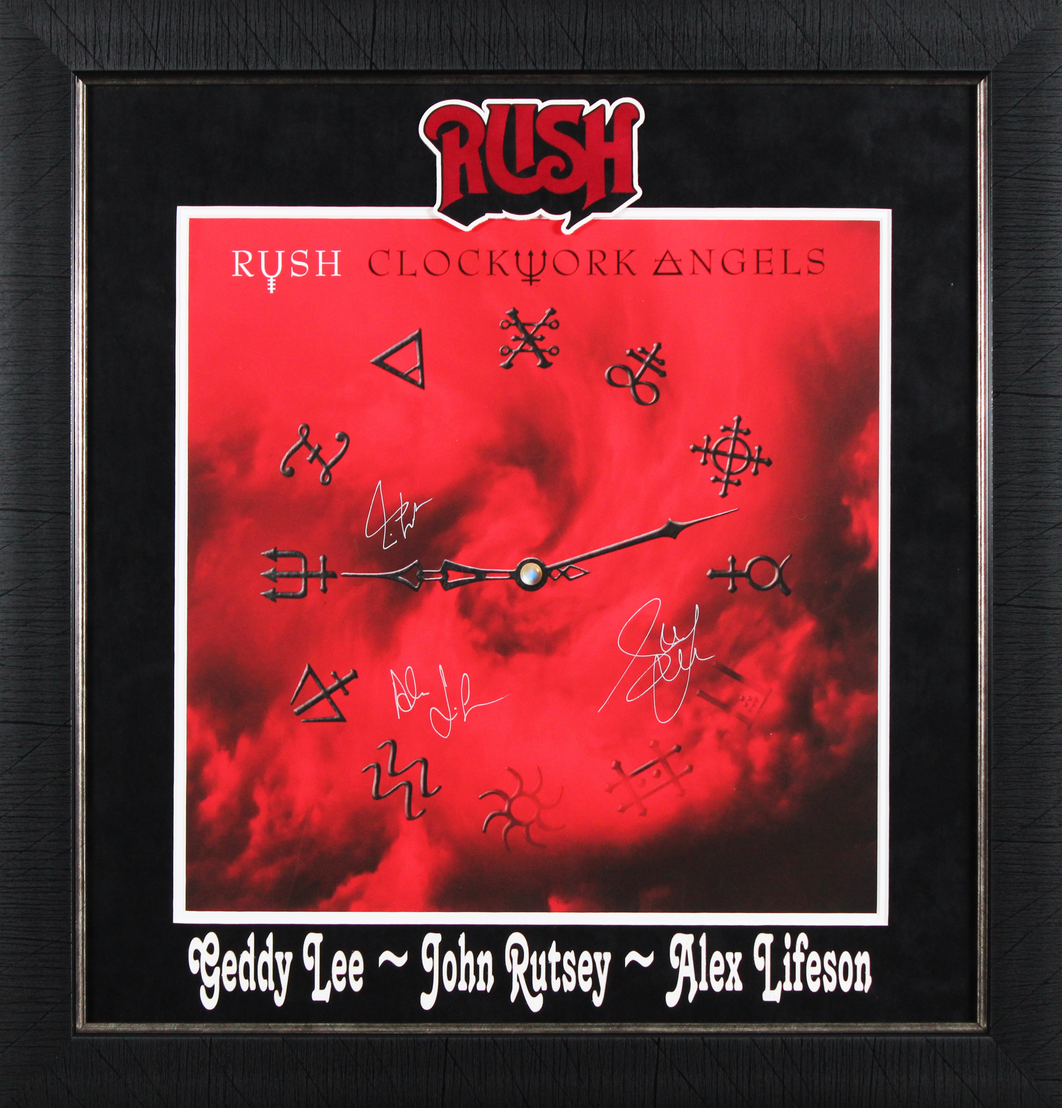 Rush (3) Peart, Lee & Lifeson Signed & Framed 17x17 Lithograph BAS #A40427