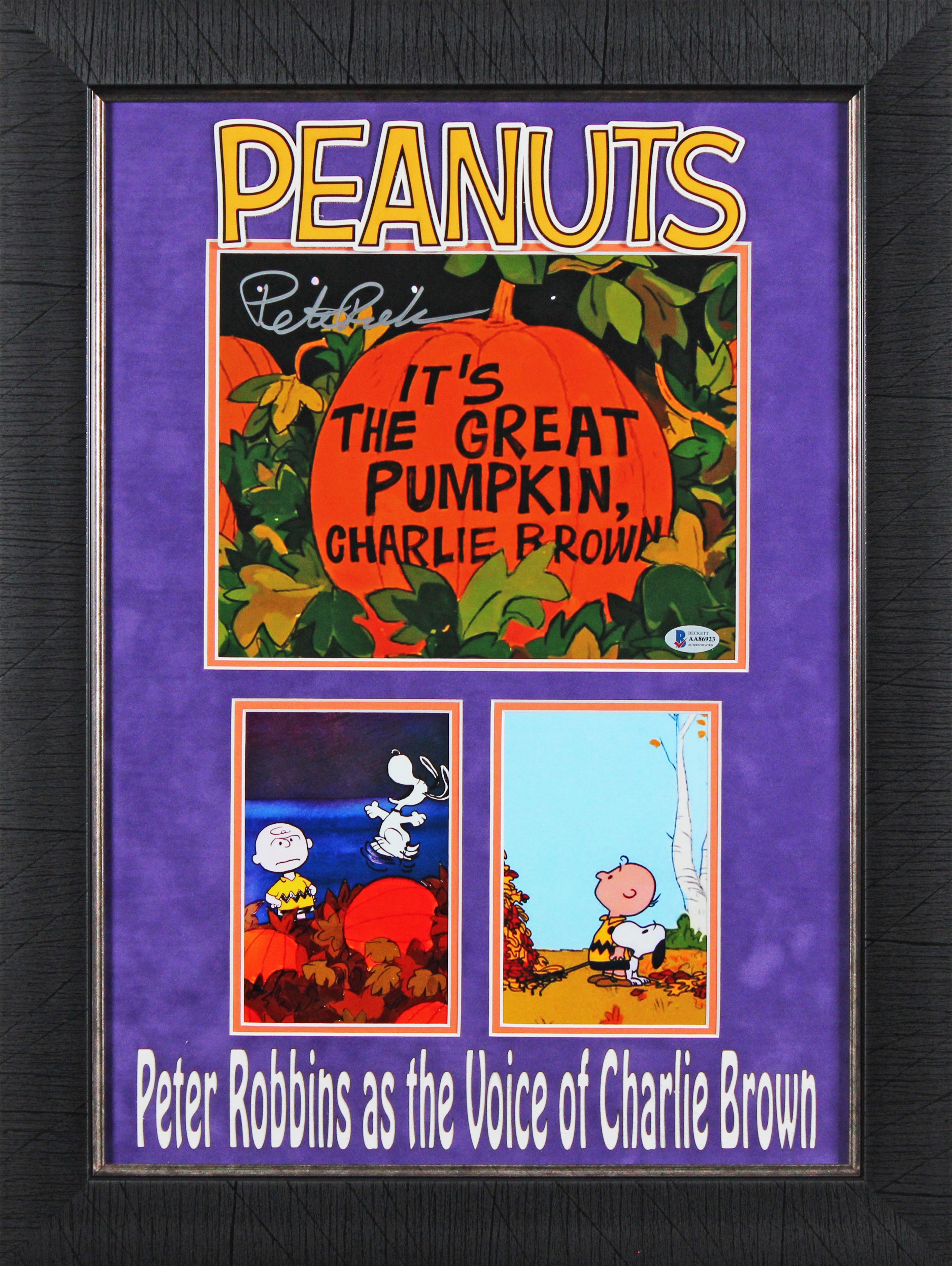 Peter Robbins Peanuts Authentic Signed 8x10 Framed Photo Autographed BAS
