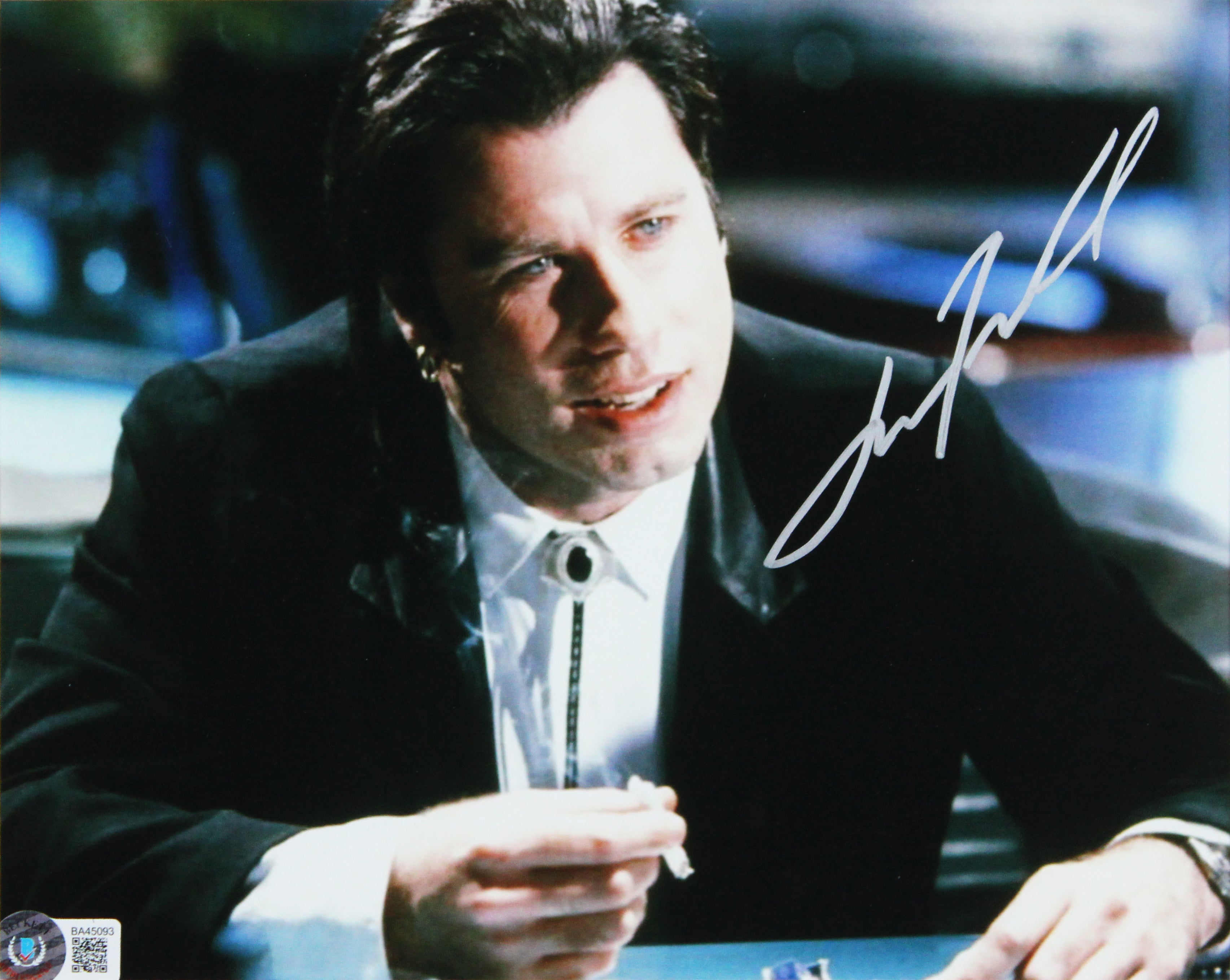 John Travolta & Uma Thurman Pulp Fiction Authentic Signed 8x10 Framed Photo BAS