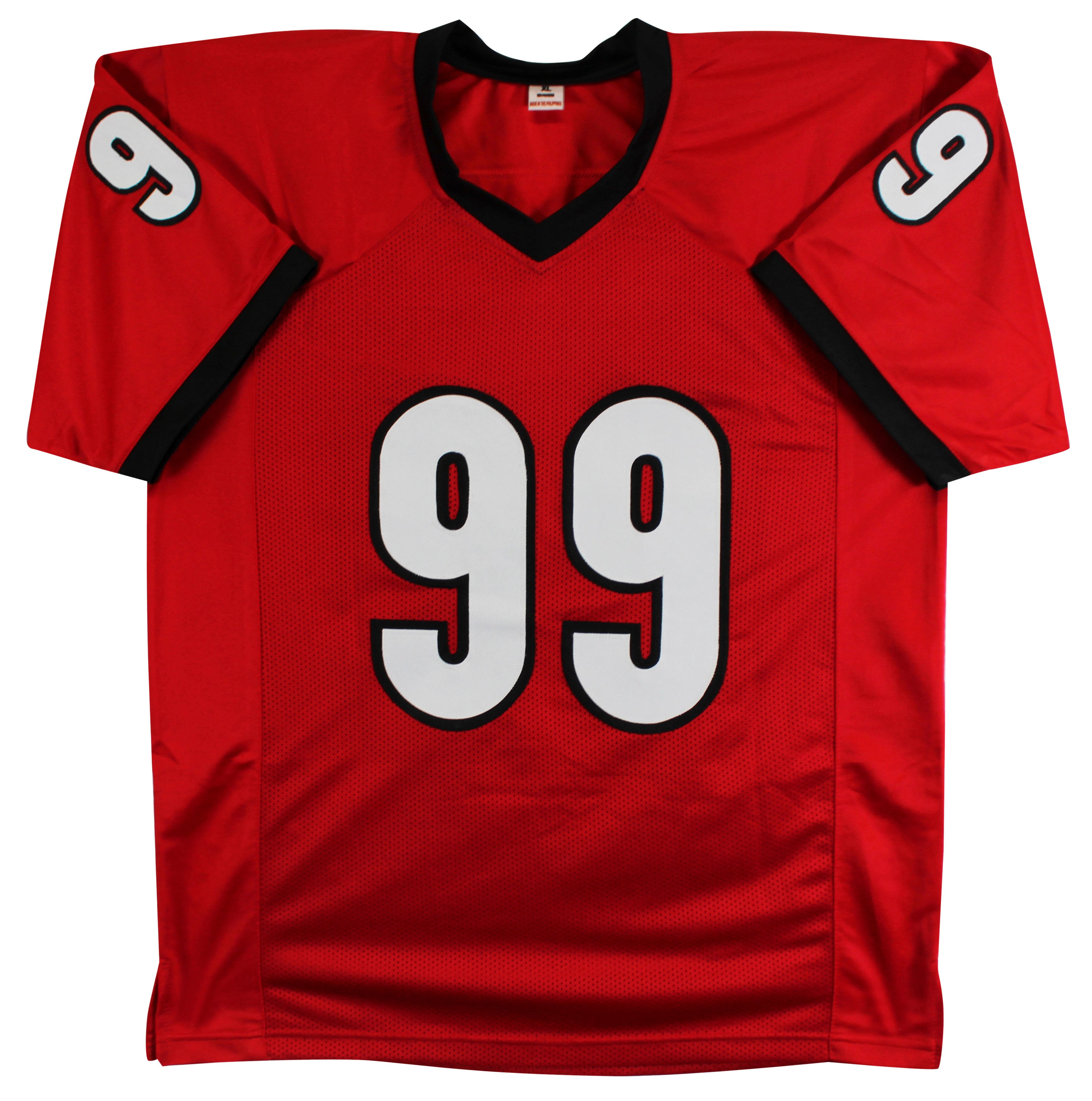 Georgia Jordan Davis Authentic Signed Red Pro Style Jersey JSA Witness 3