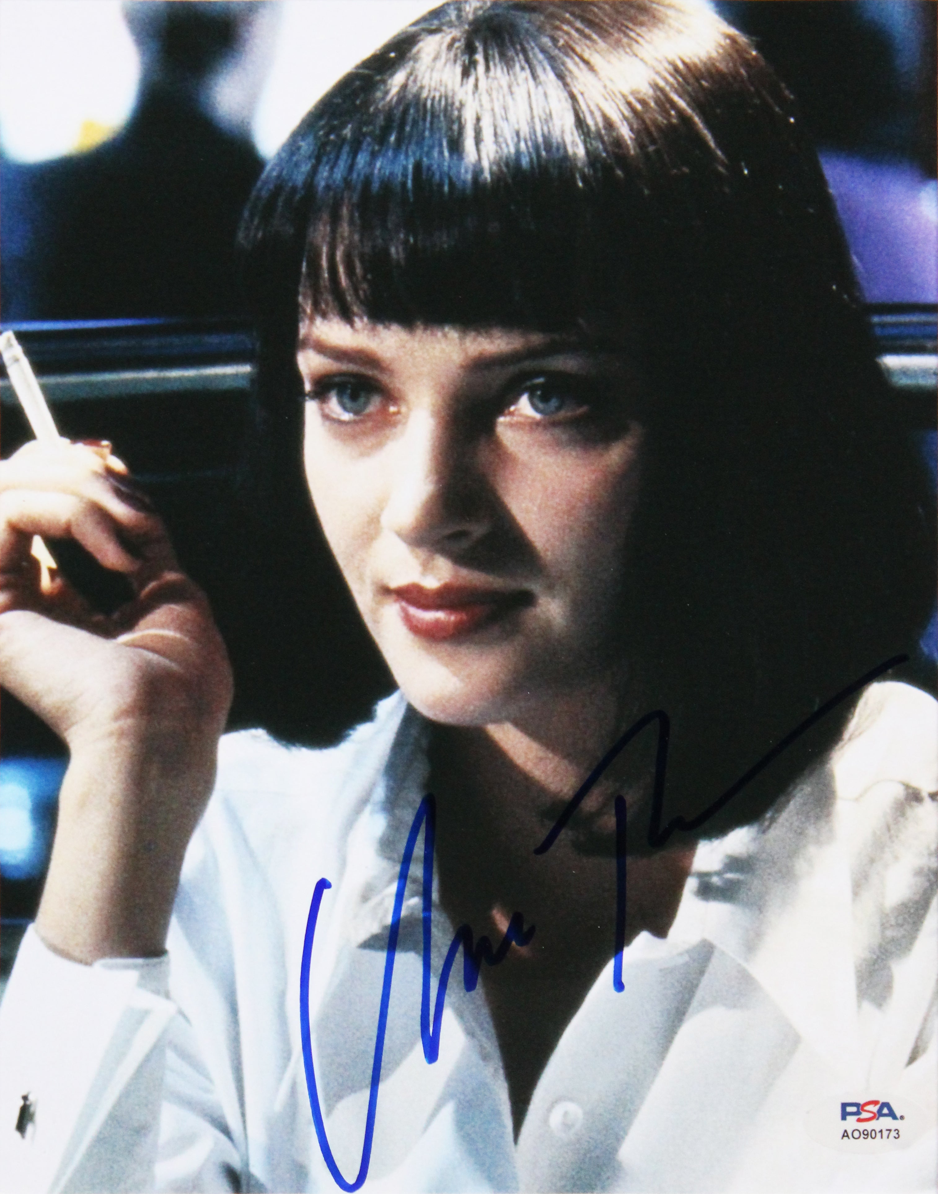 John Travolta & Uma Thurman Pulp Fiction Authentic Signed 8x10 Framed Photo BAS