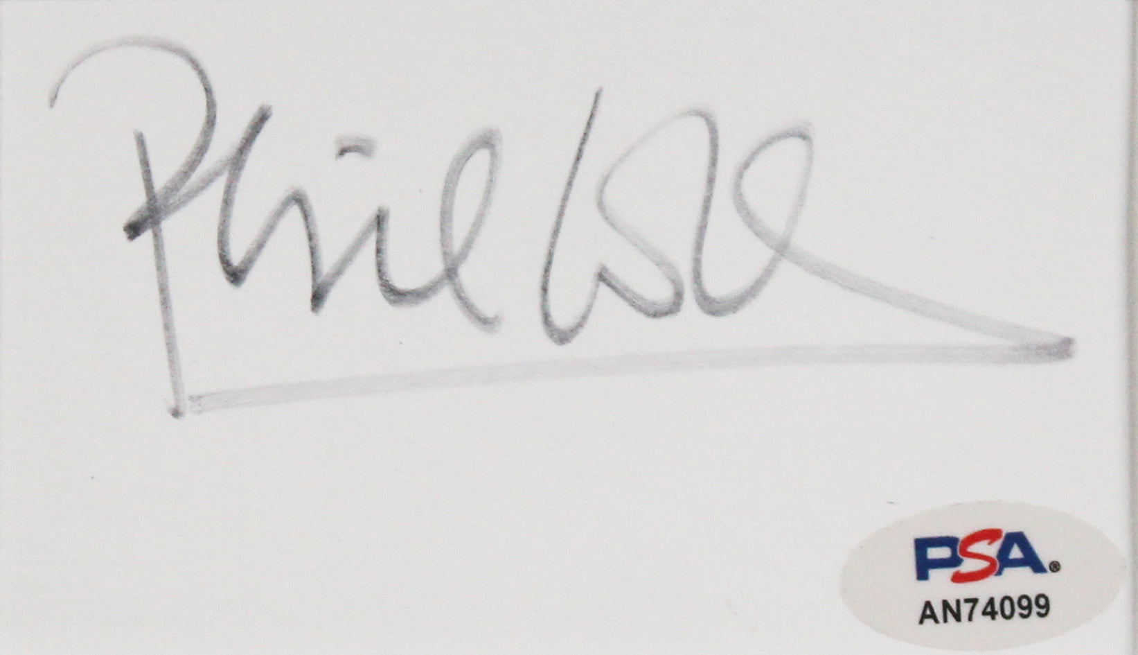 Genesis Phil Collins Authentic Signed & Framed 3x5 Index Card PSA/DNA #AN74099