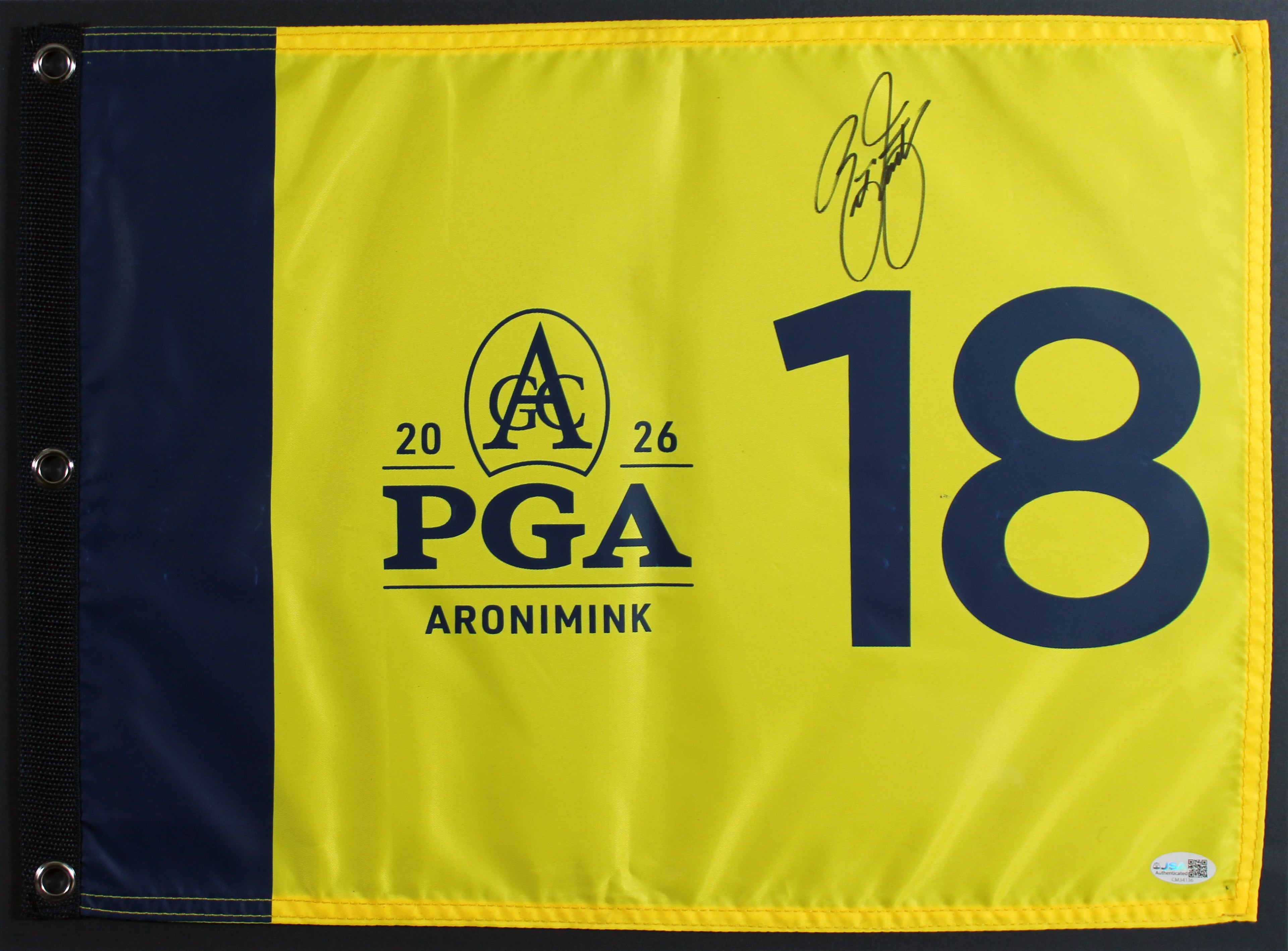 Rickie Fowler Signed & Framed 2026 PGA Championship Pin Flag JSA #CM34136