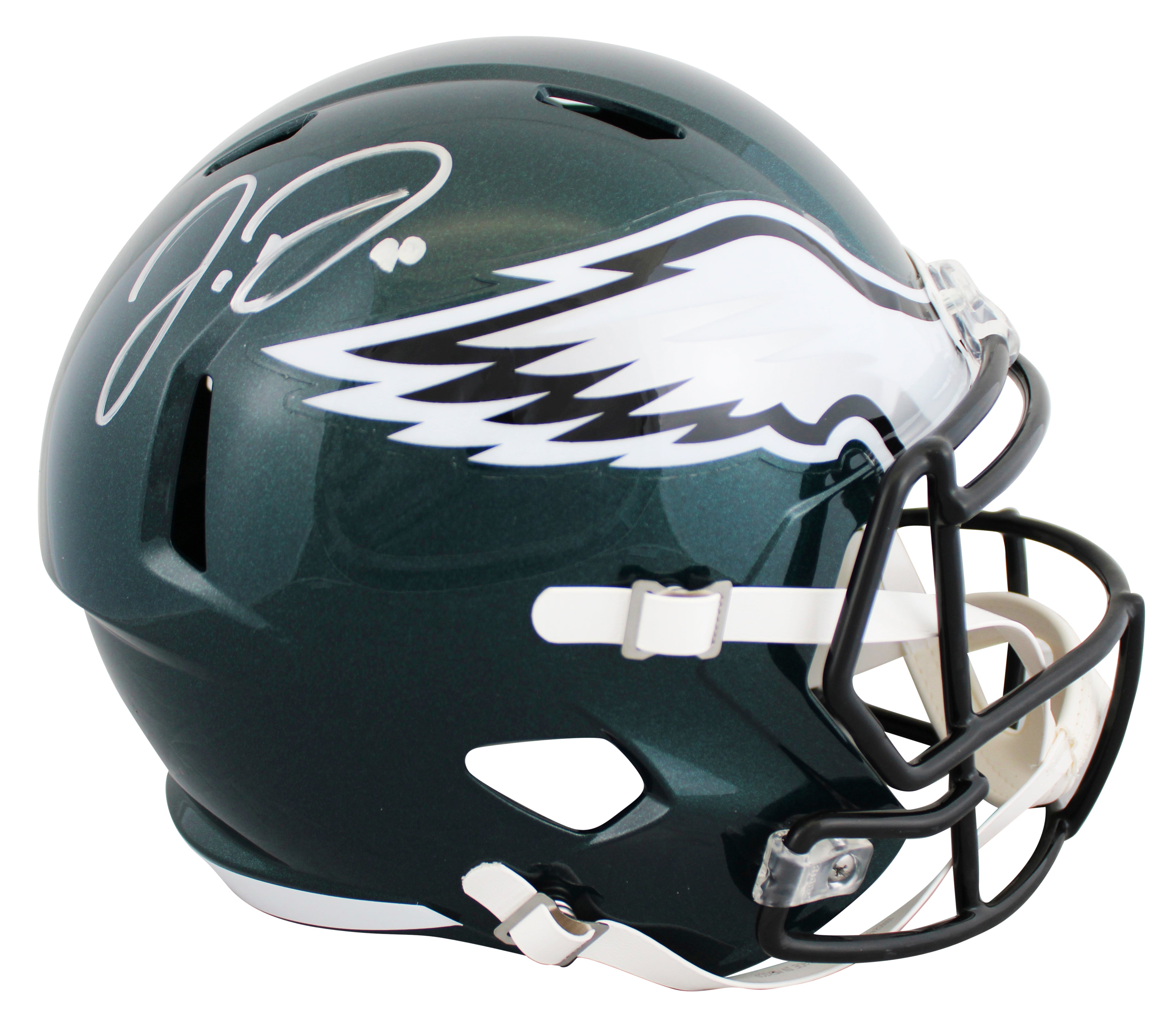Eagles Jordan Davis Signed Full Size Speed Rep Helmet W/ Silver Sig JSA Witness