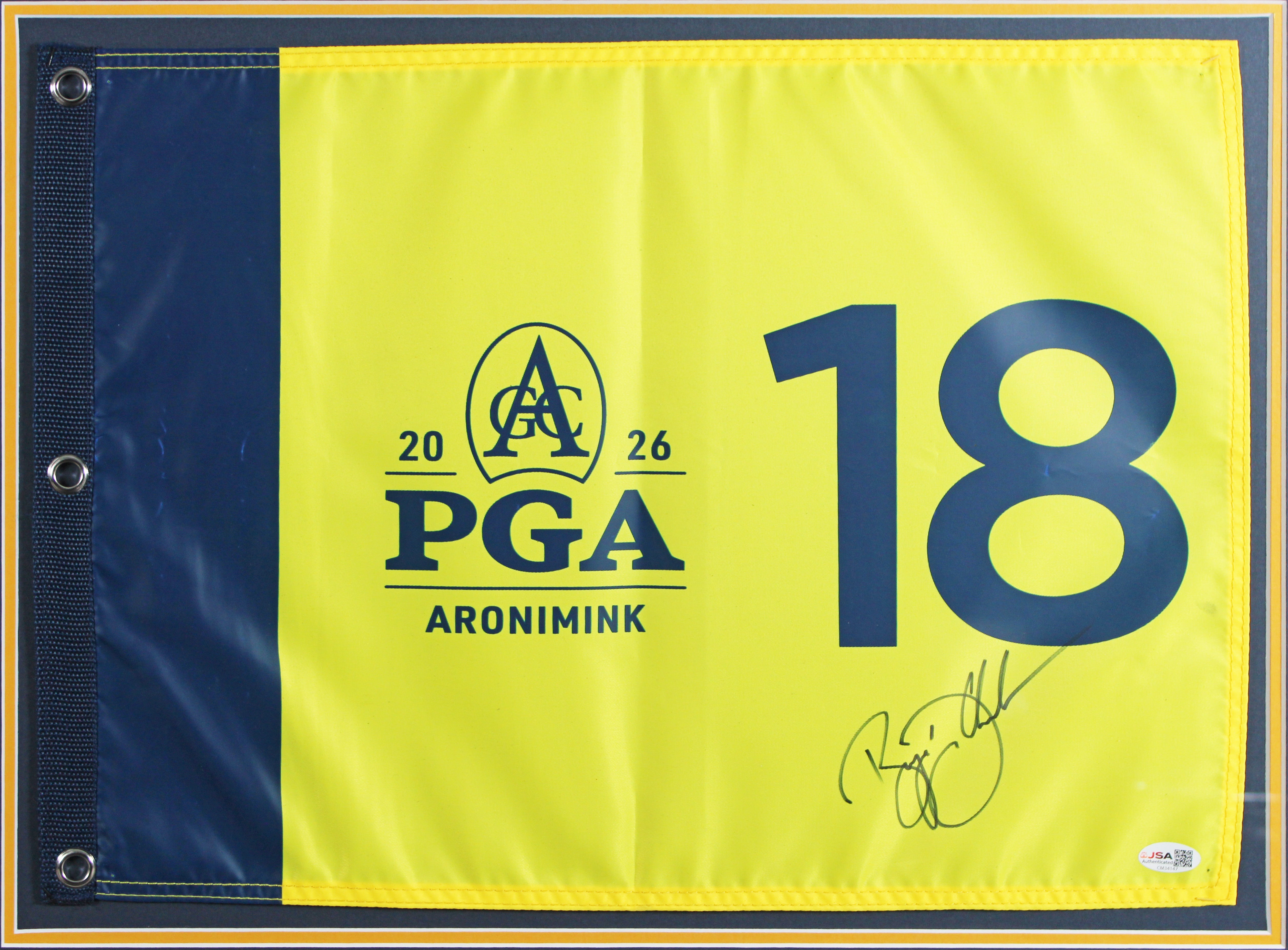 Bryson DeChambeau Signed & Framed 2026 PGA Championship Pin Flag JSA #CM34147