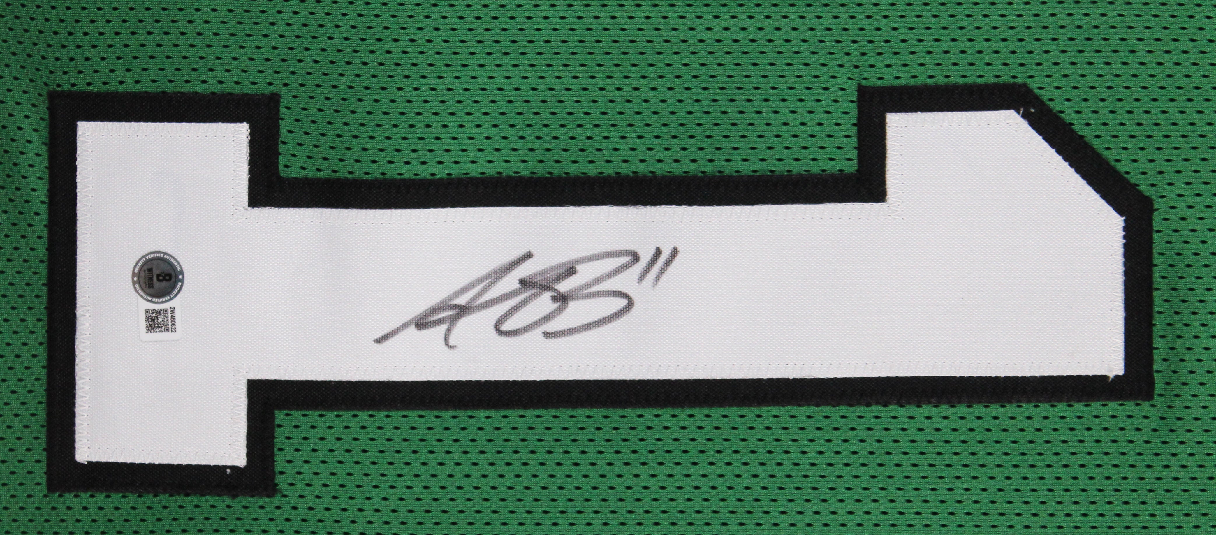 A.J. Brown Authentic Signed Kelly Green Pro Style Framed Jersey BAS Witnessed