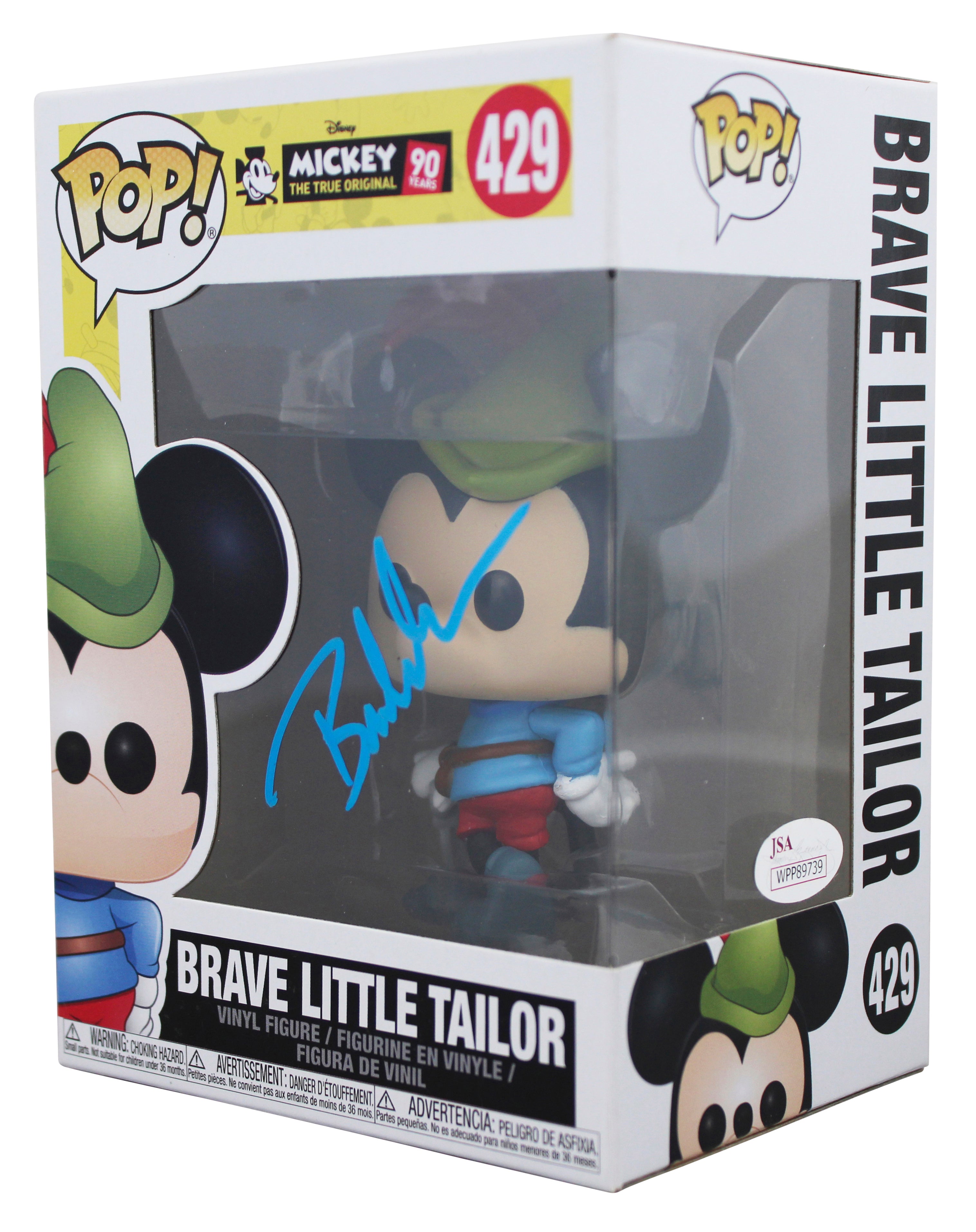 Bret Iwan Signed Brave Little Tailor #429 Funko Pop Vinyl Figure JSA W #WPP89739