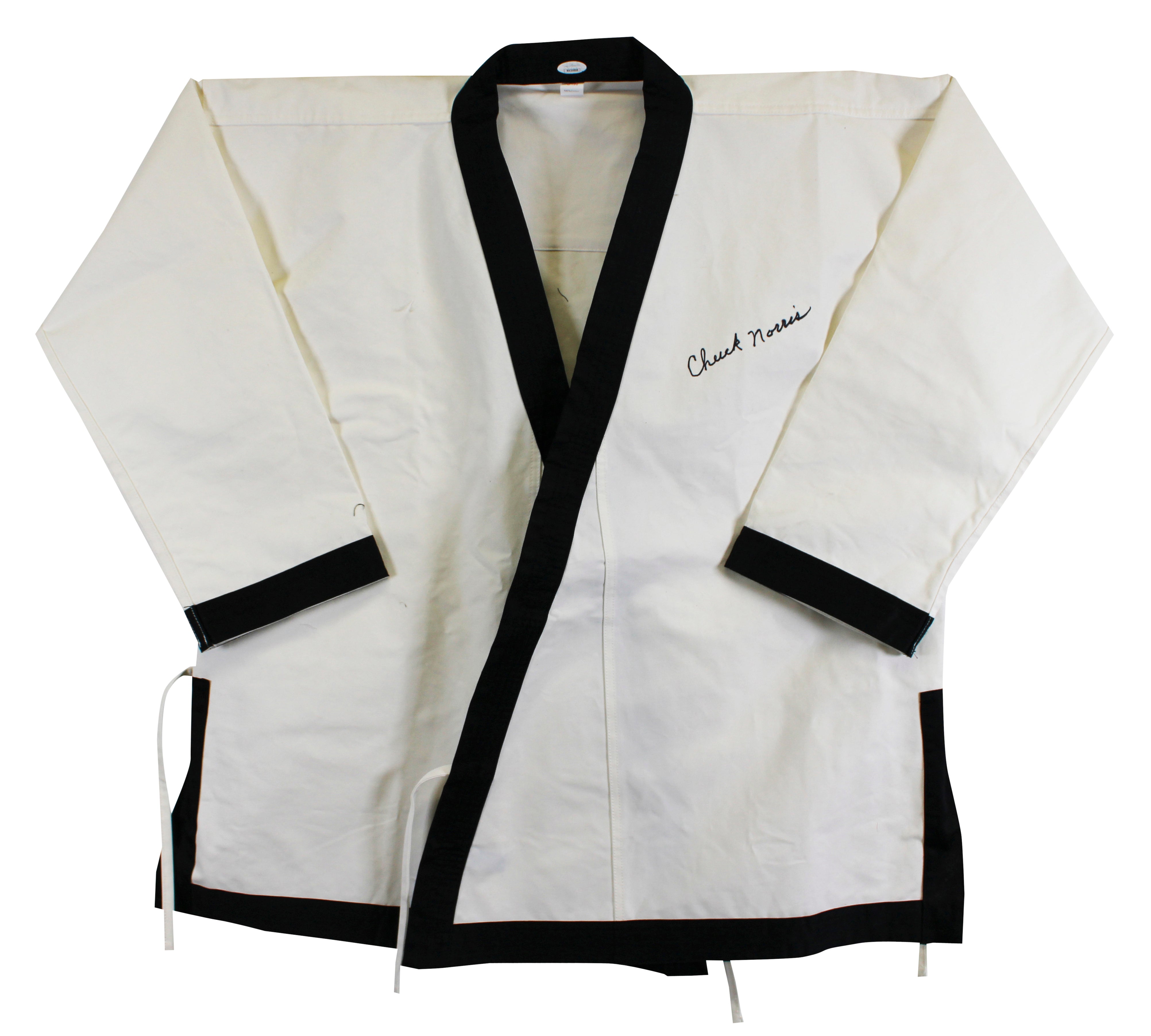 Chuck Norris The Way of the Dragon Authentic Signed White Karate Gi JSA Wit
