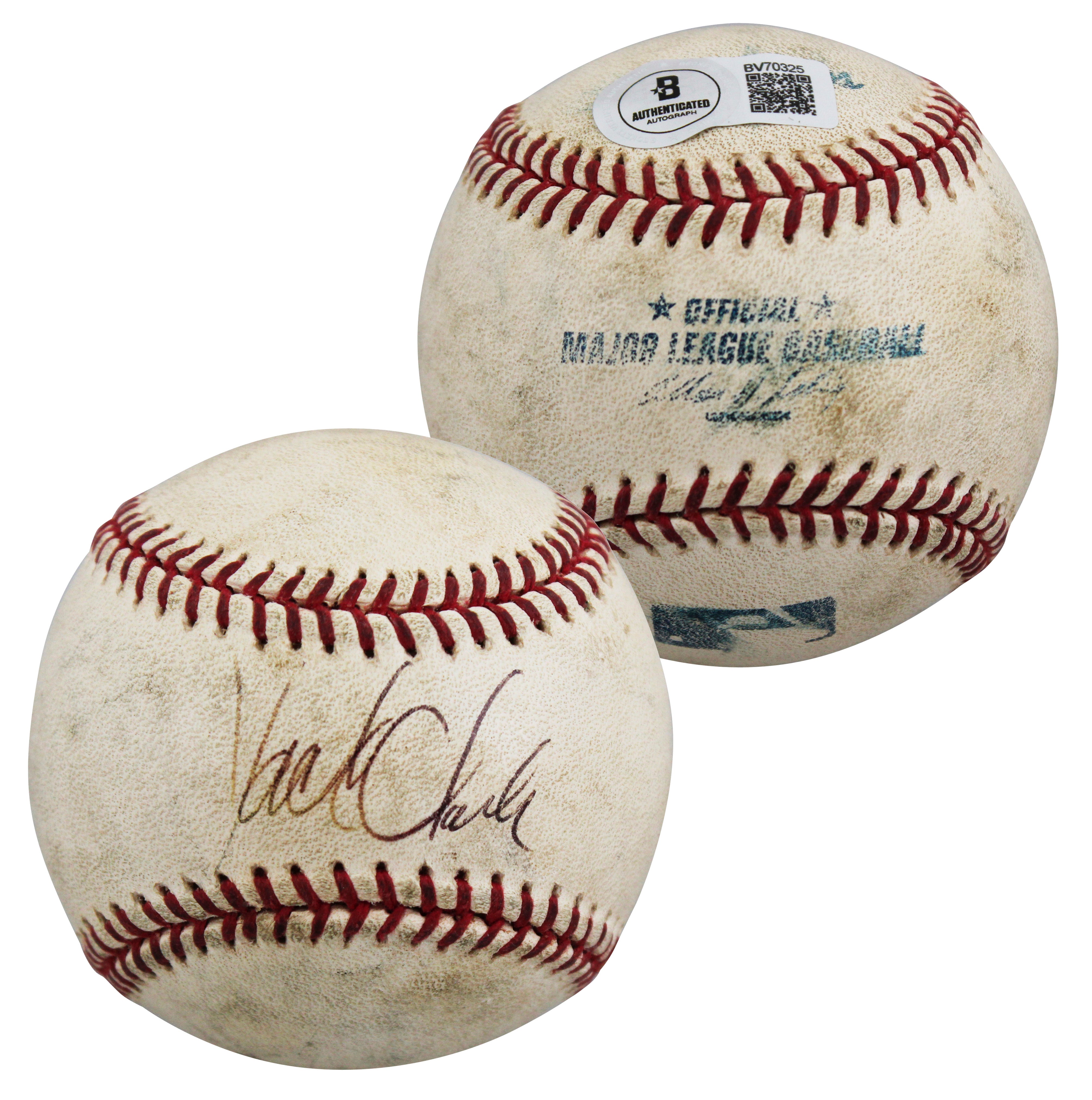 Giants Jack Clark Authentic Signed Game Used Selig OML Baseball BAS #BV70325