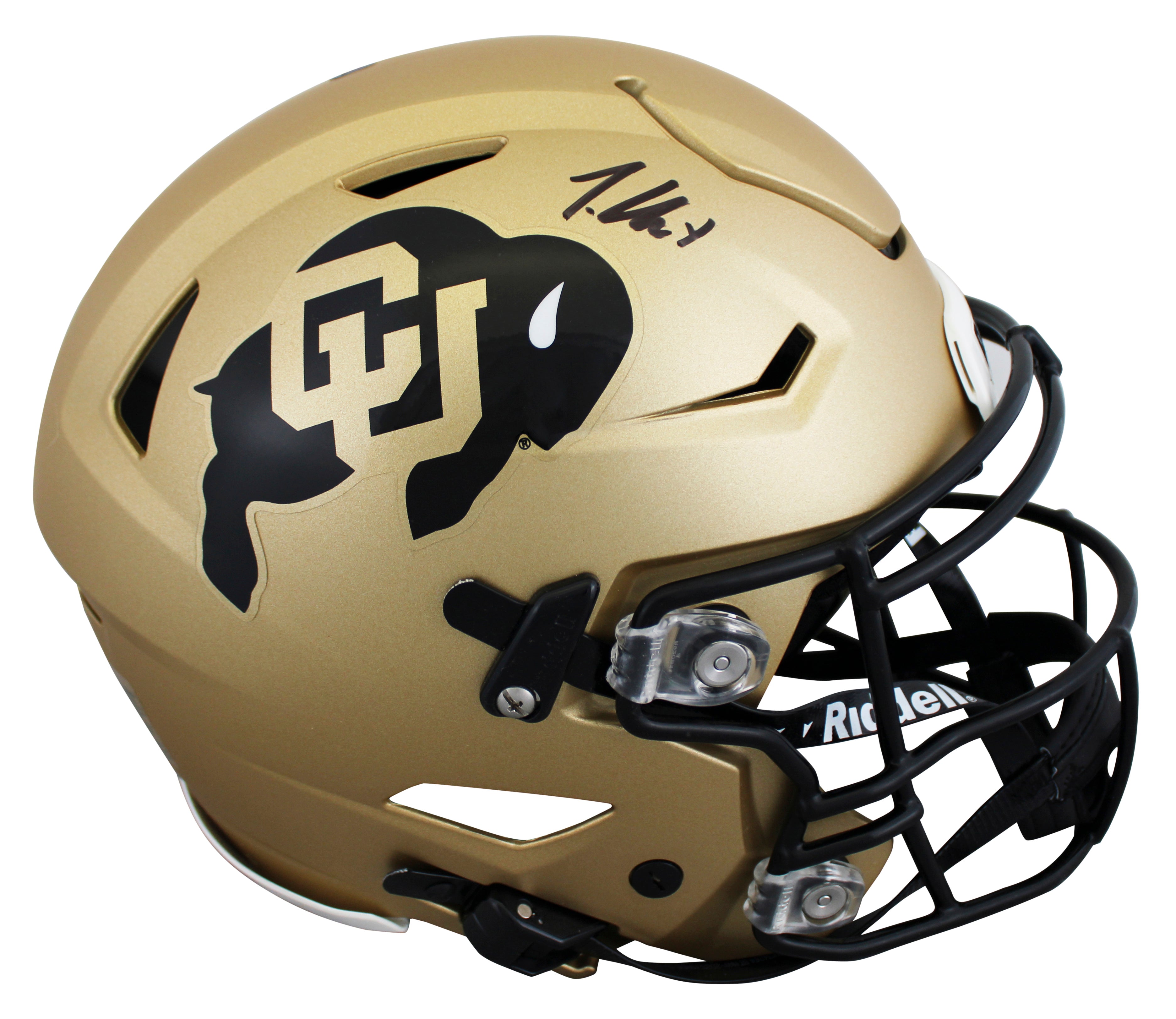Colorado Travis Hunter Authentic Signed Speed Flex Full Size Helmet BAS Witness