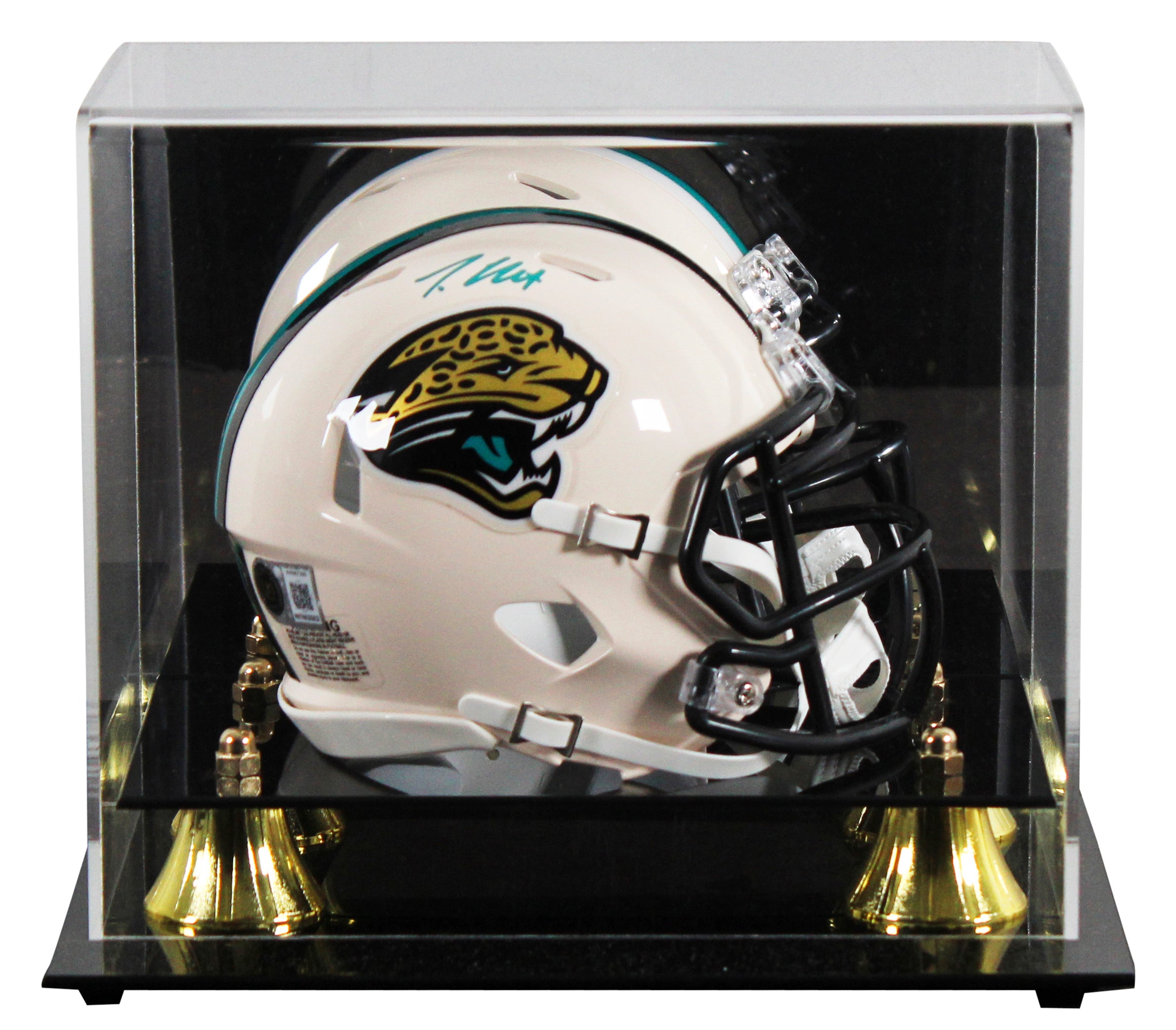 Jaguars Travis Hunter Signed Retro Speed Mini Helmet W/ Case BAS Witnessed