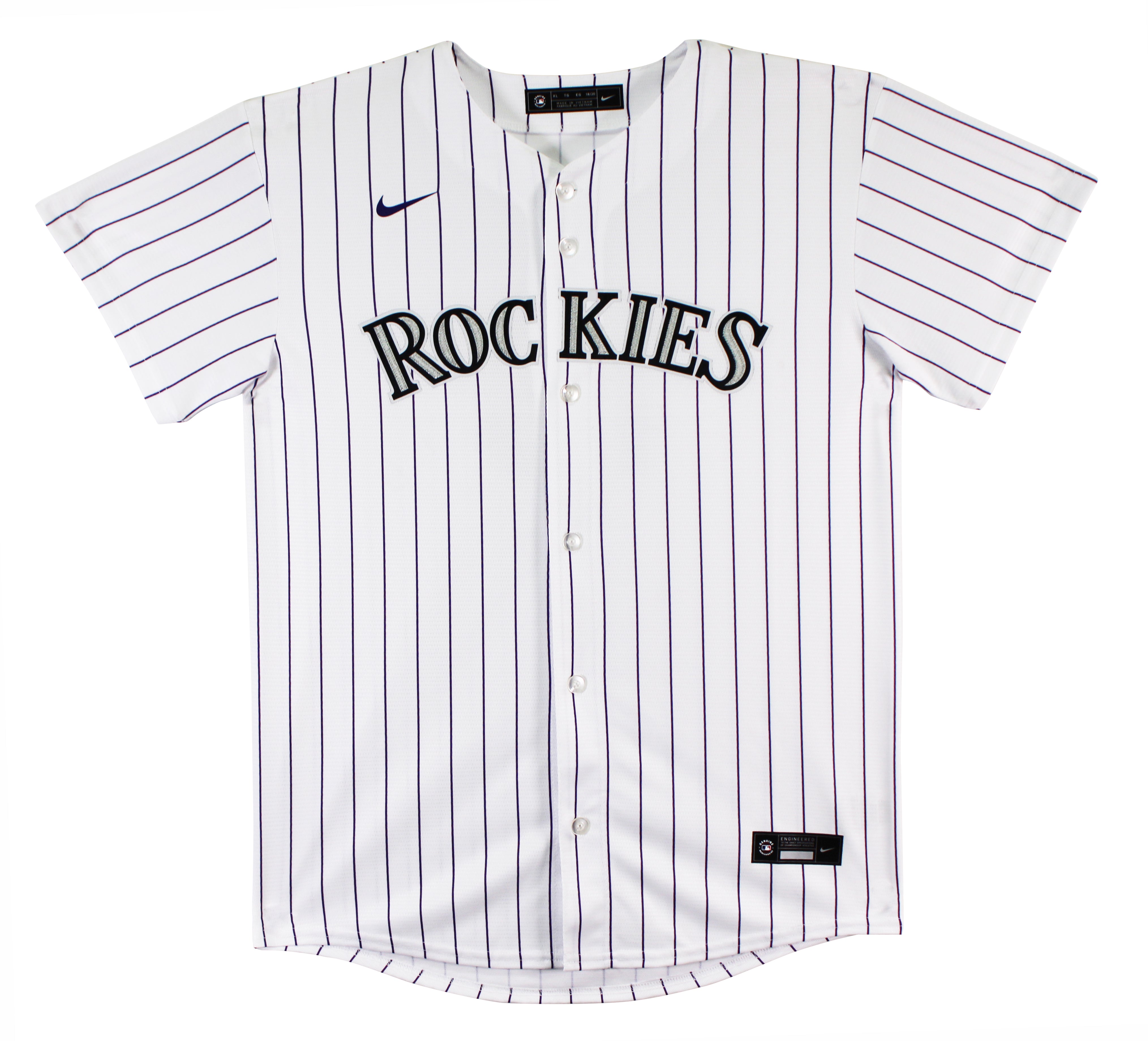 Rockies Charlie Blackmon "Chuck Nazty" Signed Pinstripe Nike Jersey BAS #BR84240