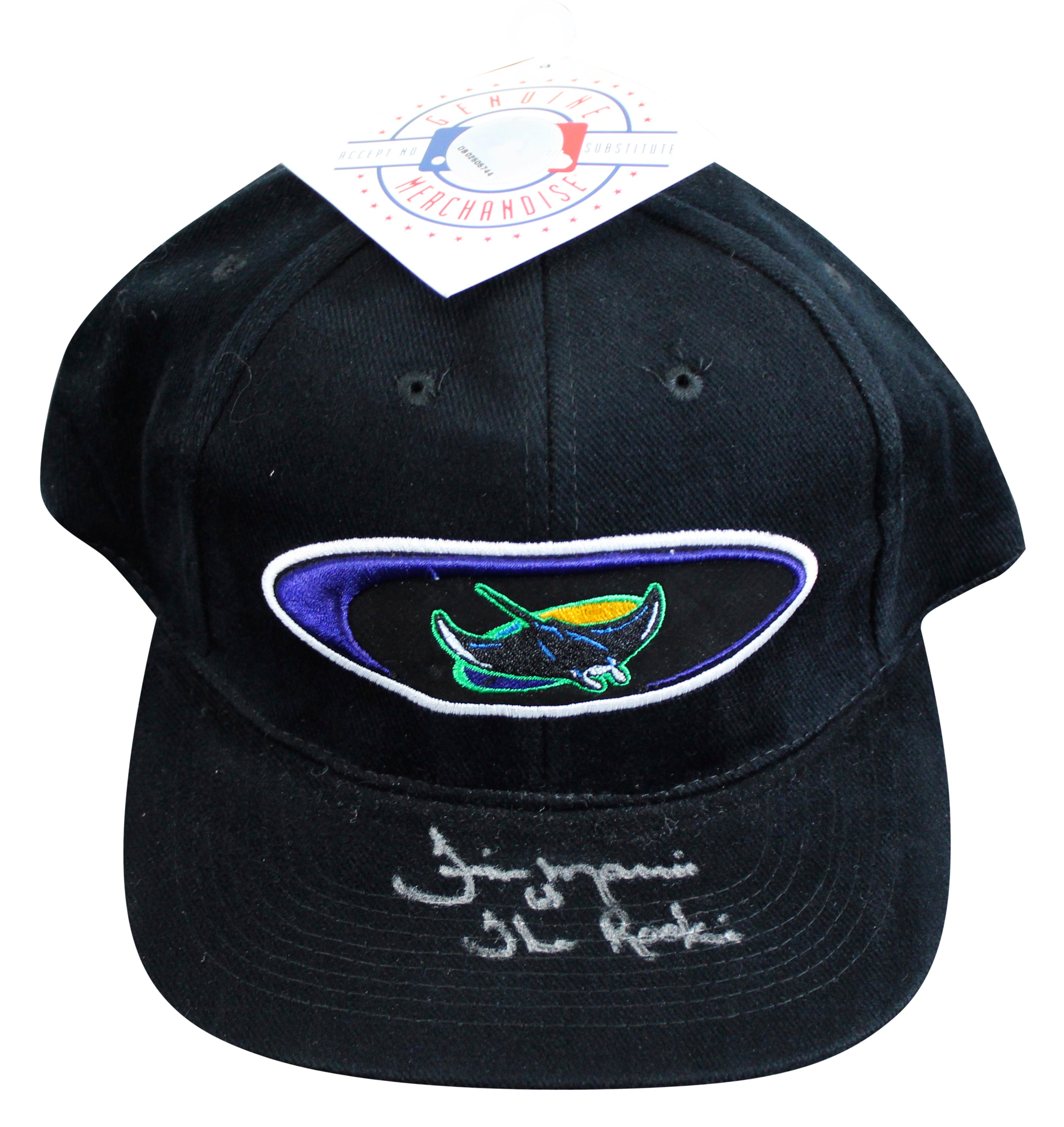 Rays Jim Morris "The Rookie" Authentic Signed Black Velcro Baseball Hat BAS 1