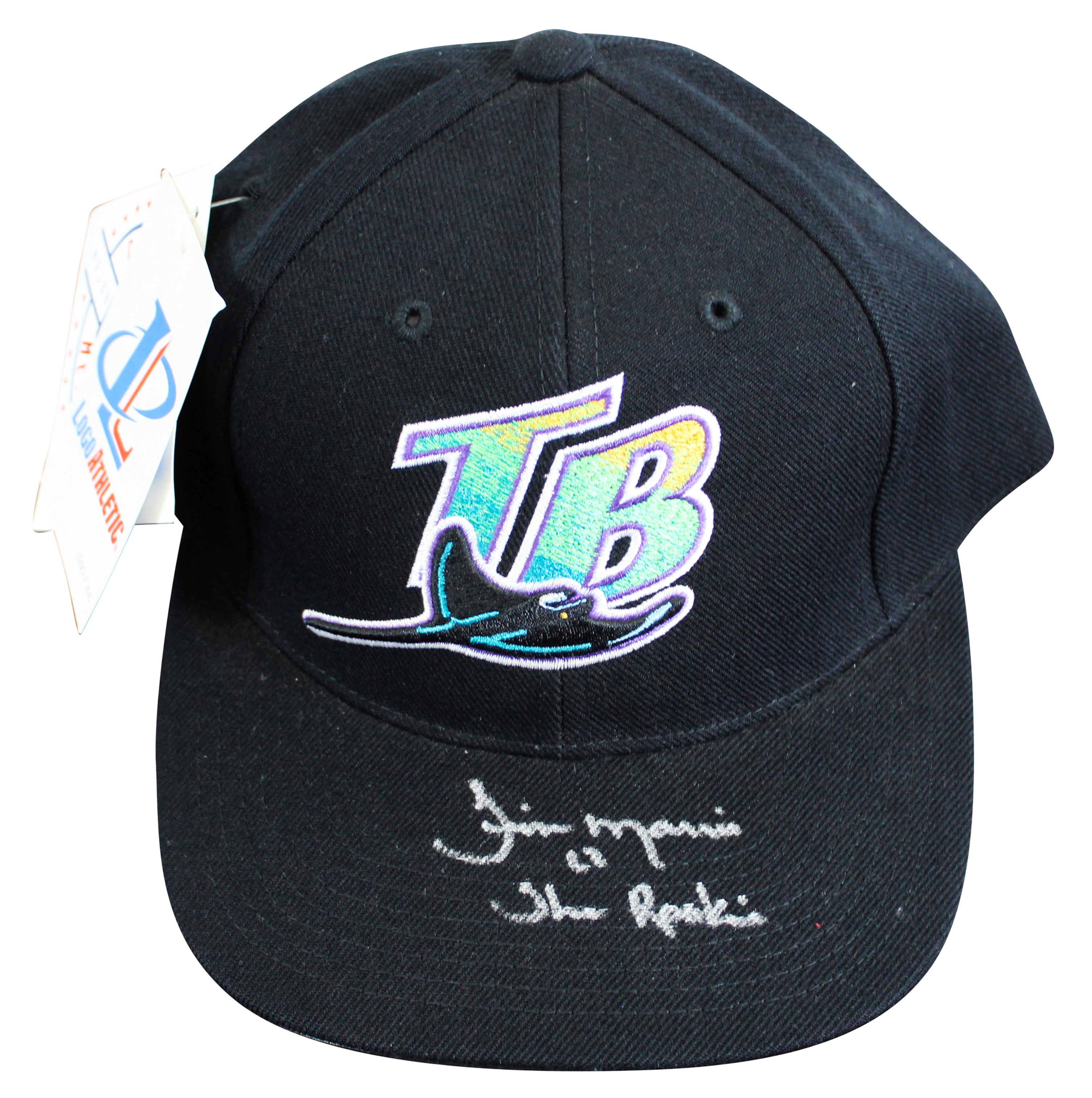 Rays Jim Morris "The Rookie" Authentic Signed Black Snapback Baseball Hat BAS 2