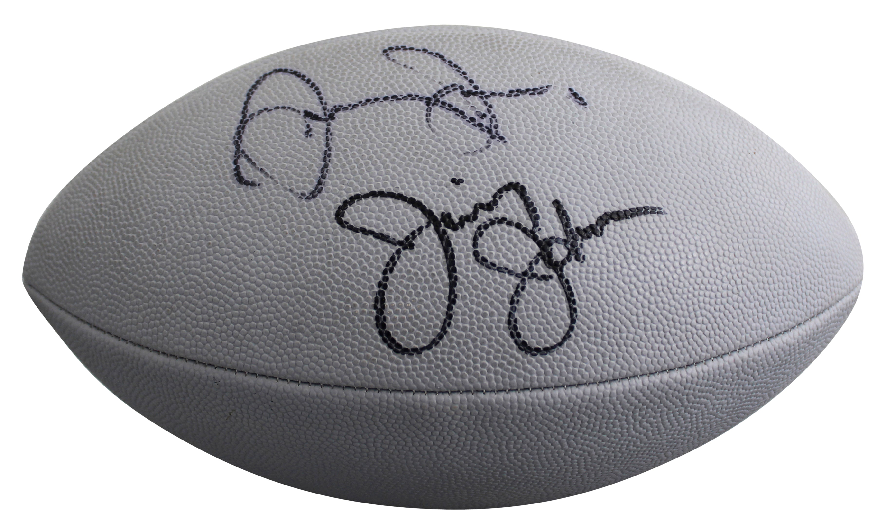 Cowboys Jerry Jones & Jimmy Johnson Signed Grey Wilson Nfl Football JSA #AN53987