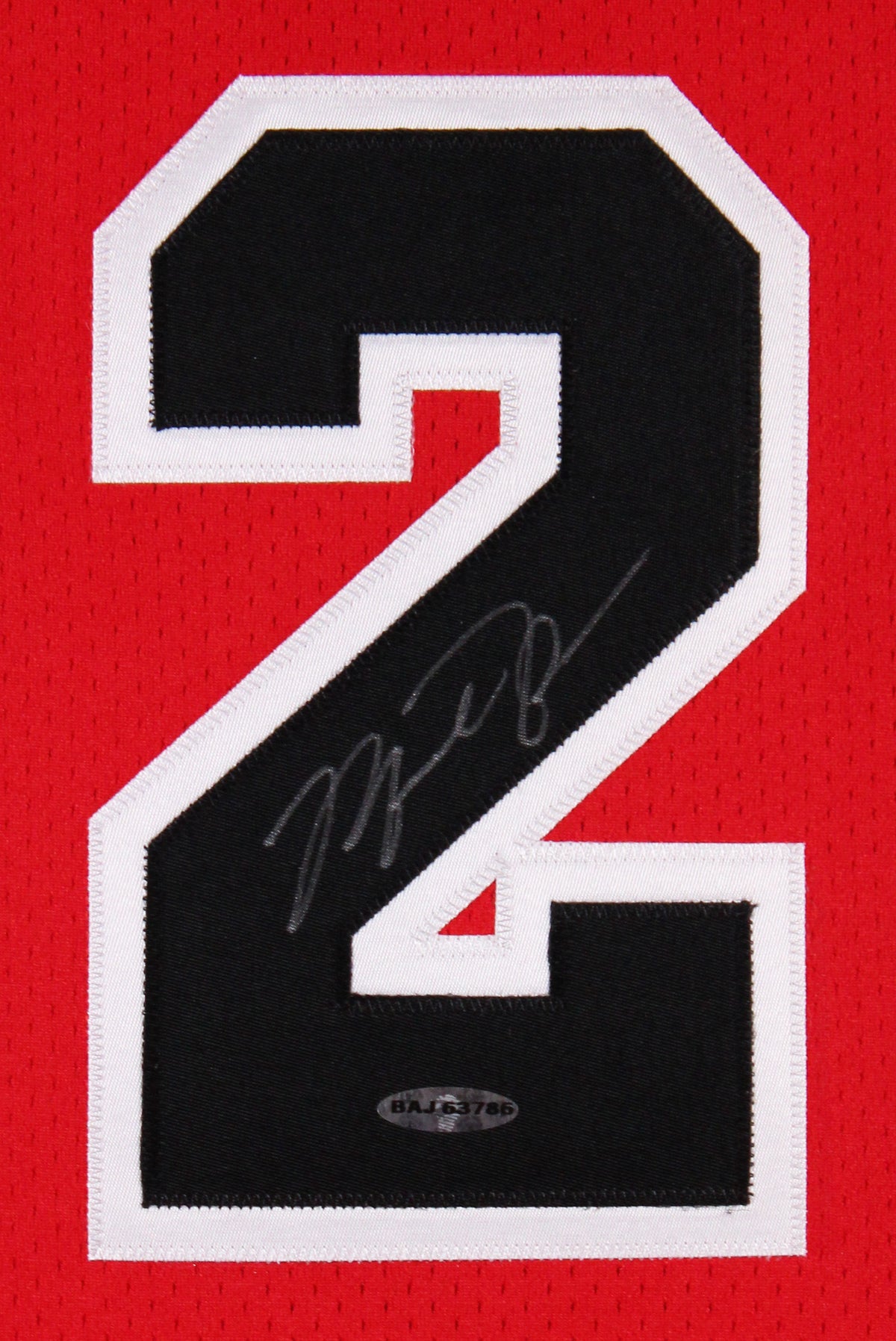 Michael Jordan Signed Red 1995-96 M&N HWC Authentic Framed Jersey BAS #AC33265