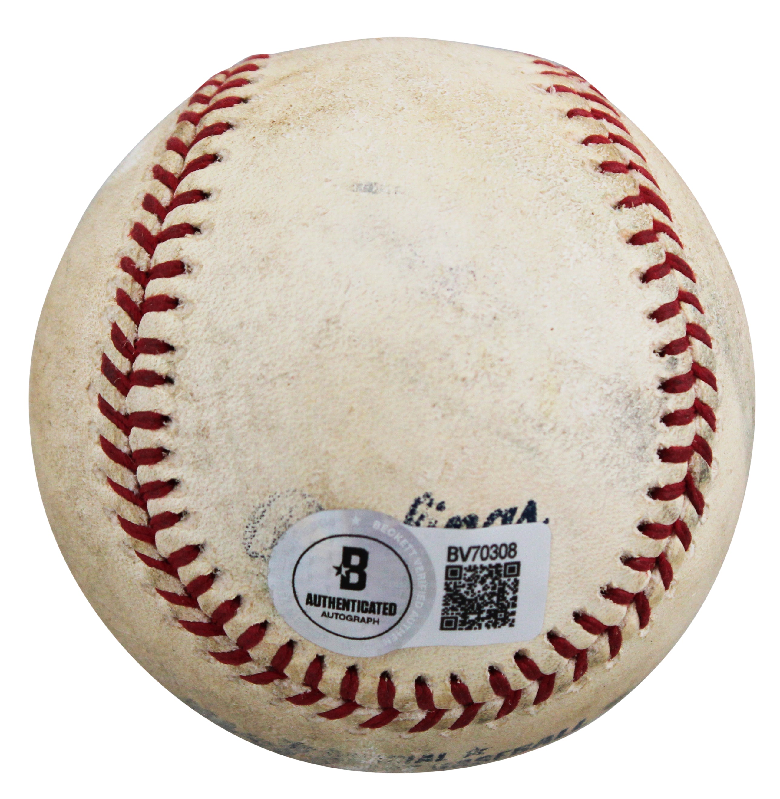 Rangers Hank Blalock Authentic Signed Game Used Selig OML Baseball BAS #BV70308