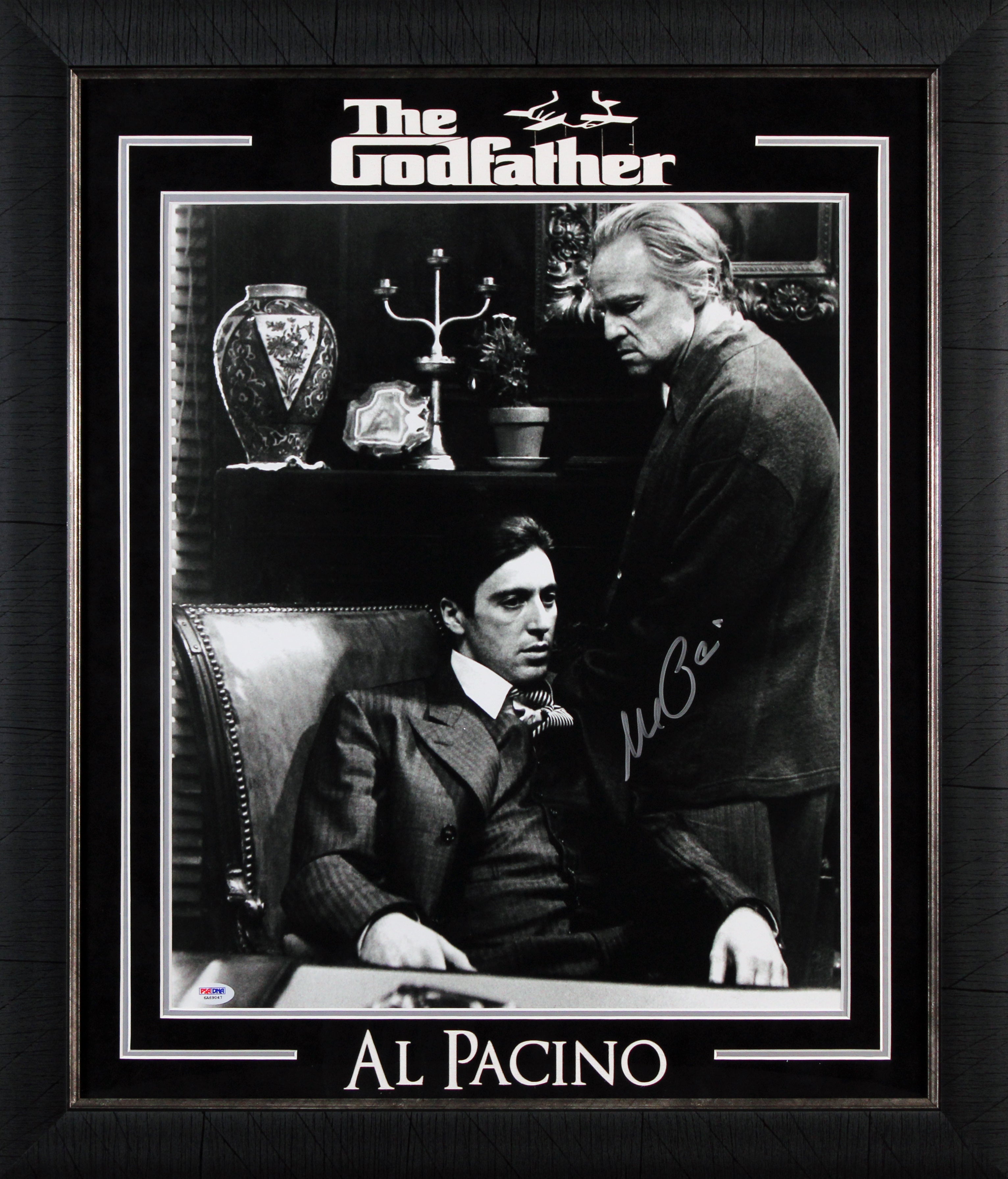 Al Pacino The Godfather Authentic Signed 16x20 Framed Photo w/ Brando PSA Itp