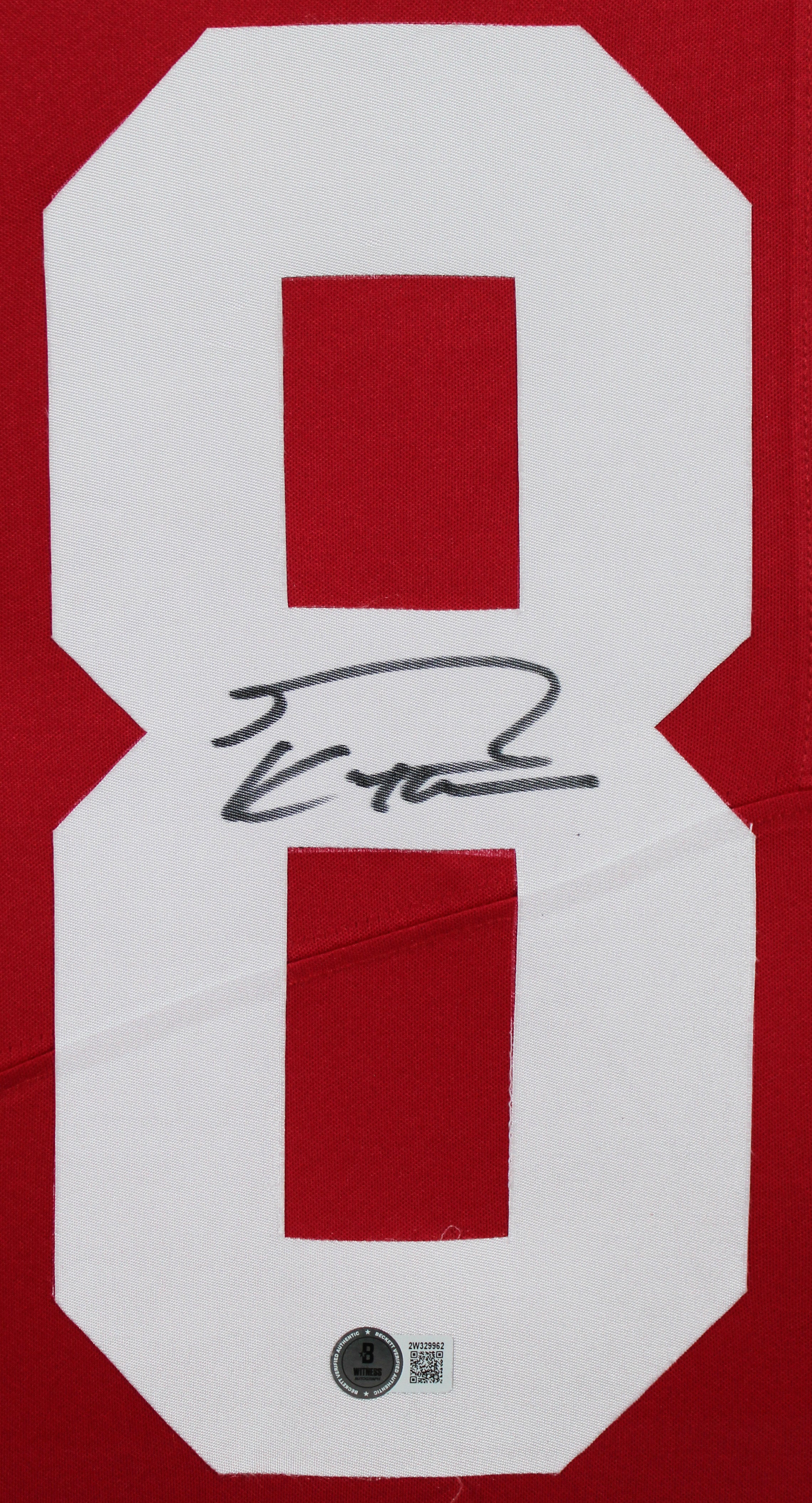 49ers George Kittle Authentic Signed Red Nike Elite Framed Jersey BAS Witnessed