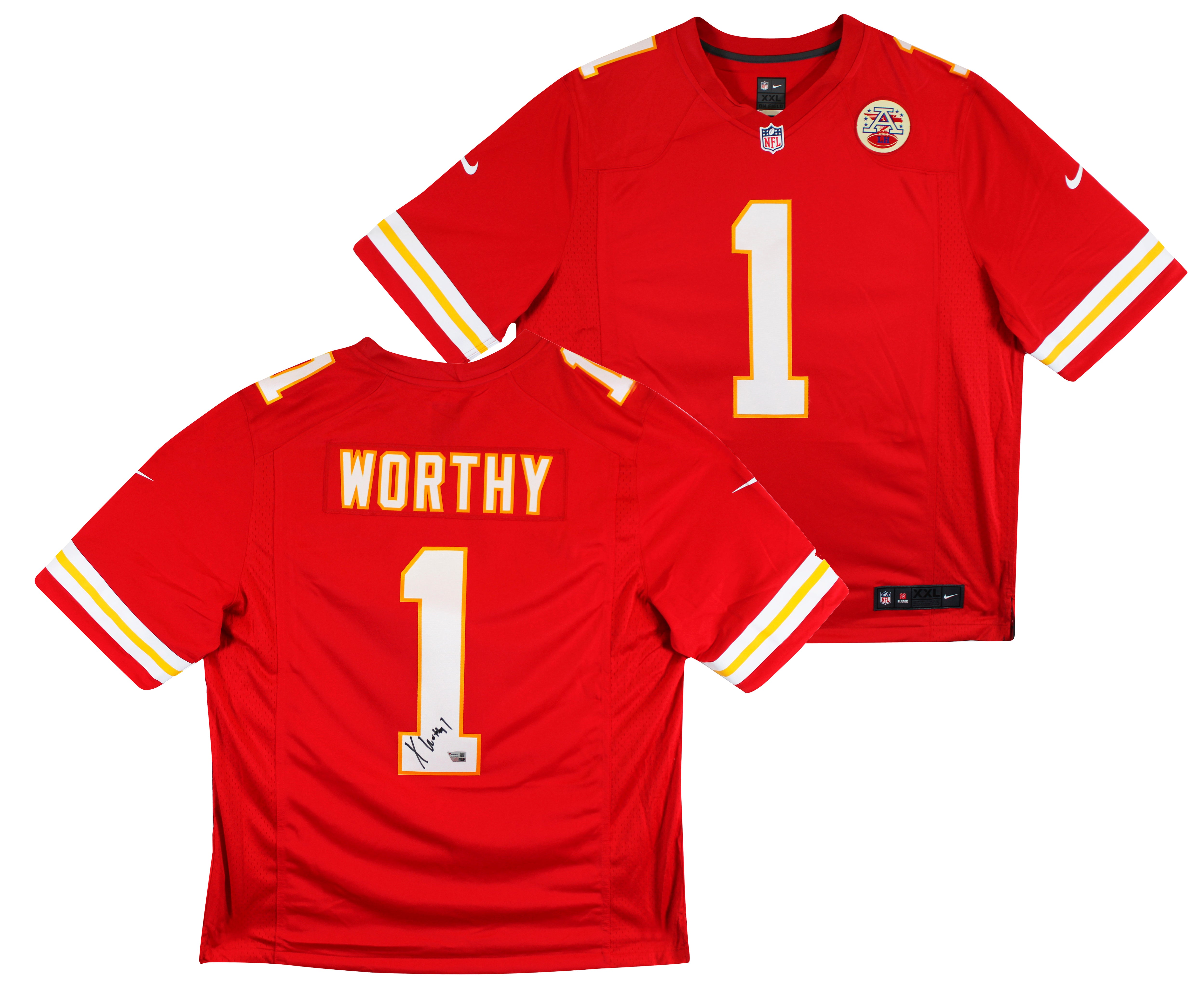 Chiefs Xavier Worthy Signed Red Nike Limited Jersey Fanatics #XP14148337