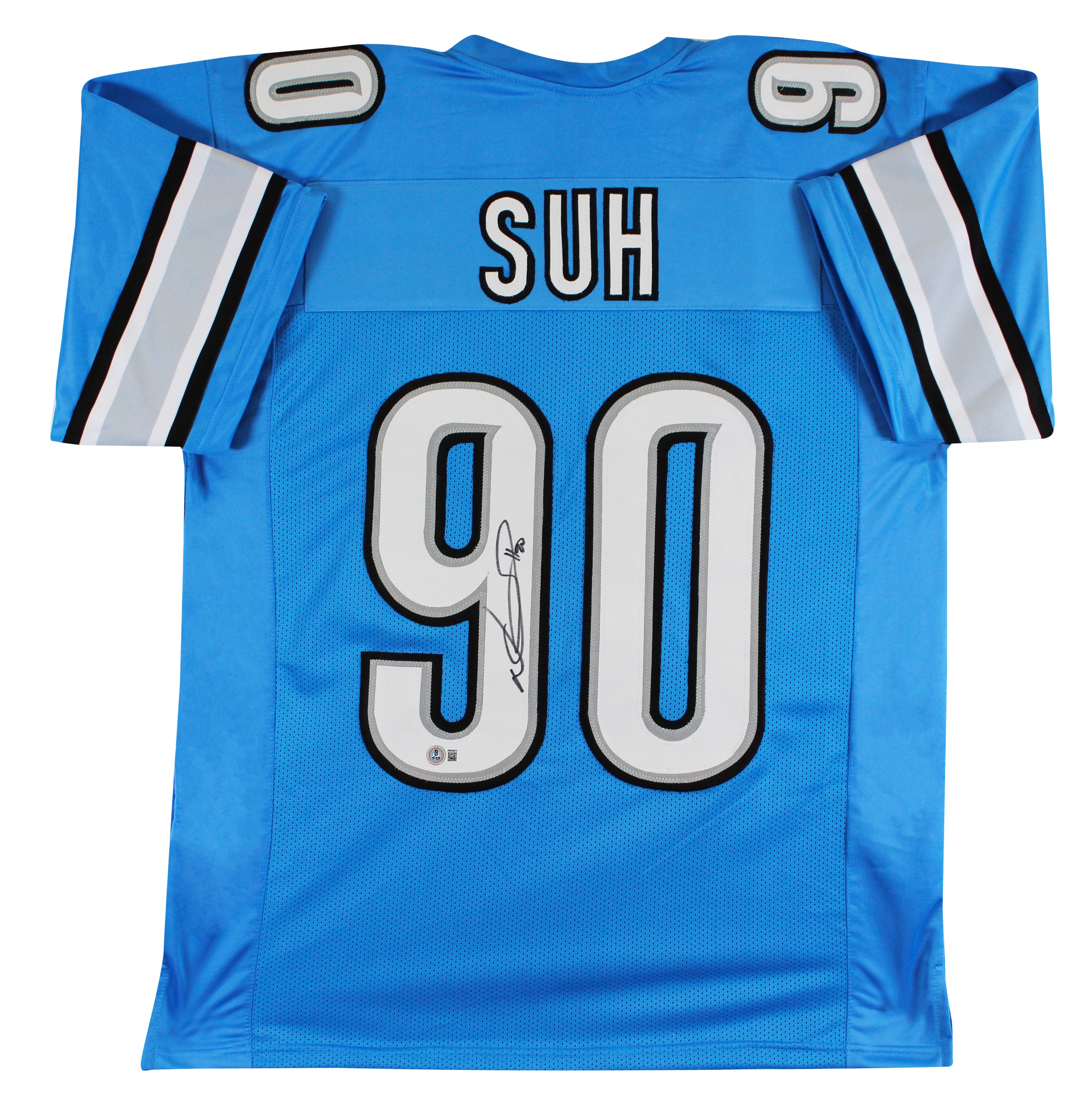 Ndamukong Suh Authentic Signed Blue Pro Style Jersey Autographed BAS Witnessed