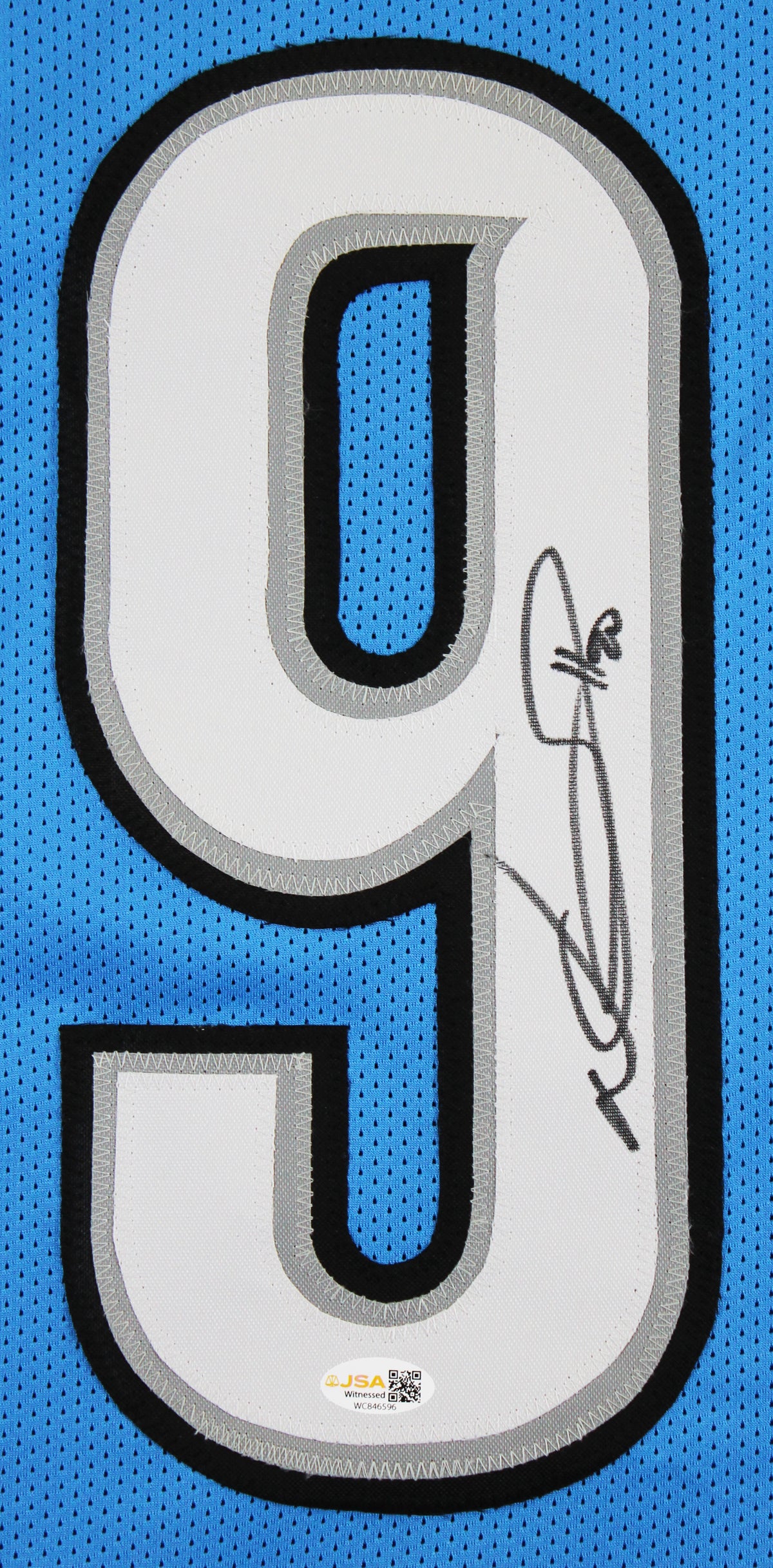 Ndamukong Suh Authentic Signed Blue Pro Style Framed Jersey JSA Witness