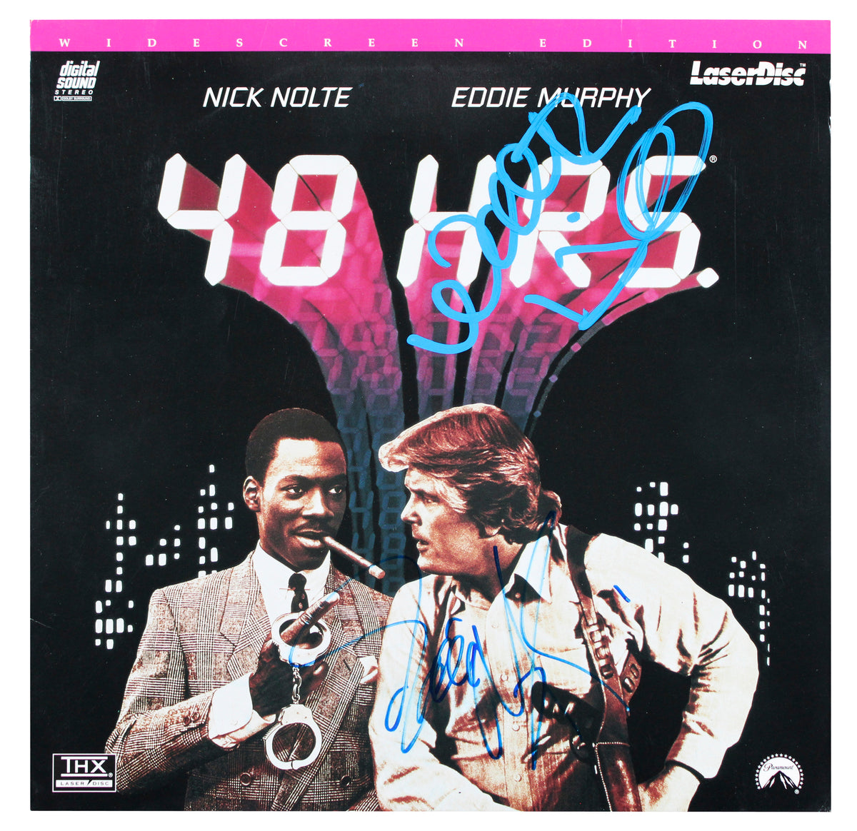 Eddie Murphy & Walter Hill Signed 48 Hours LaserDisc Cover BAS #AA49921