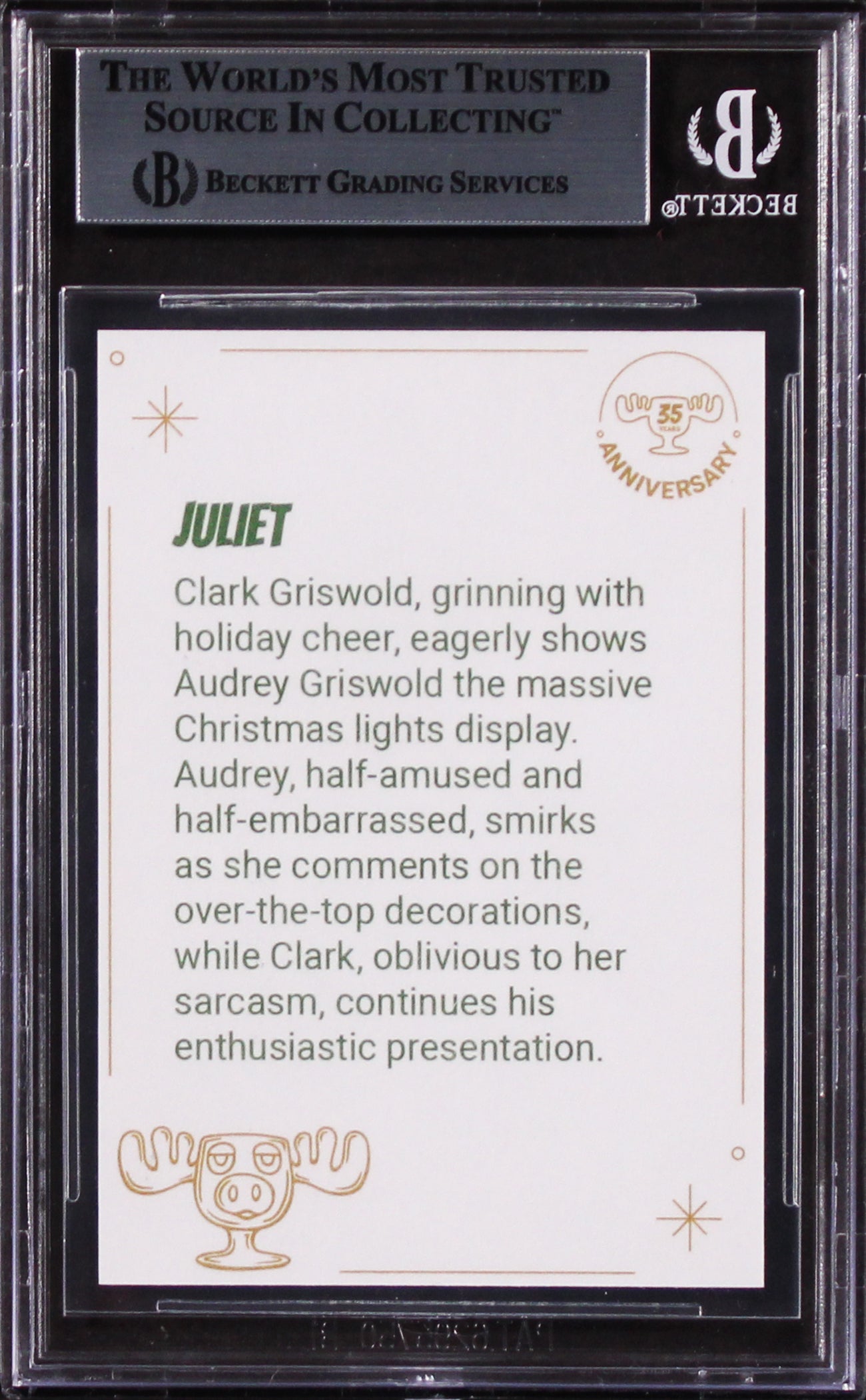 Juliette Lewis Christmas Vacation Authentic Signed Custom Trading Card BAS Slab