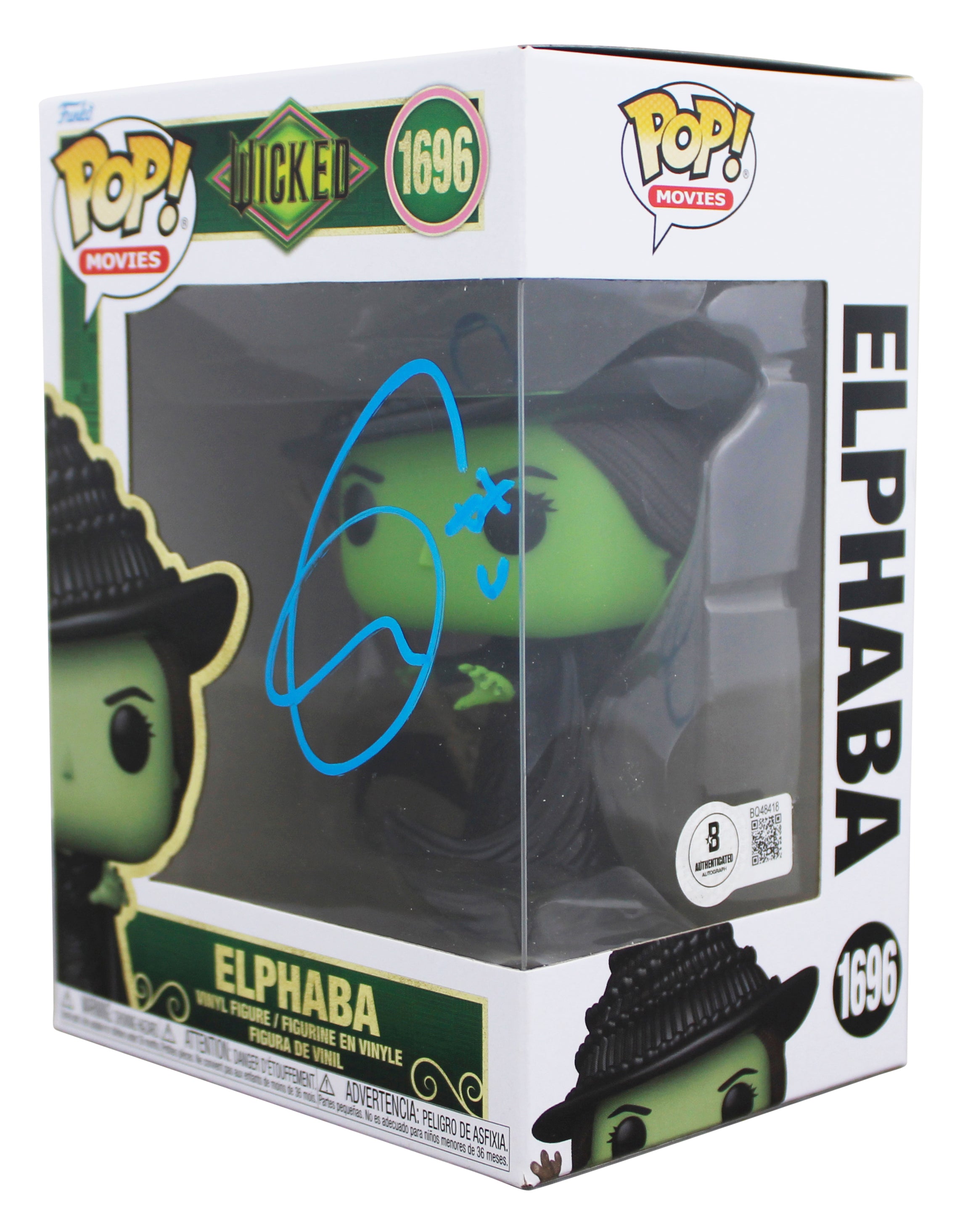 Cynthia Erivo Wicked Signed Elphaba #1696 Funko Pop Vinyl Figure BAS #BQ48418