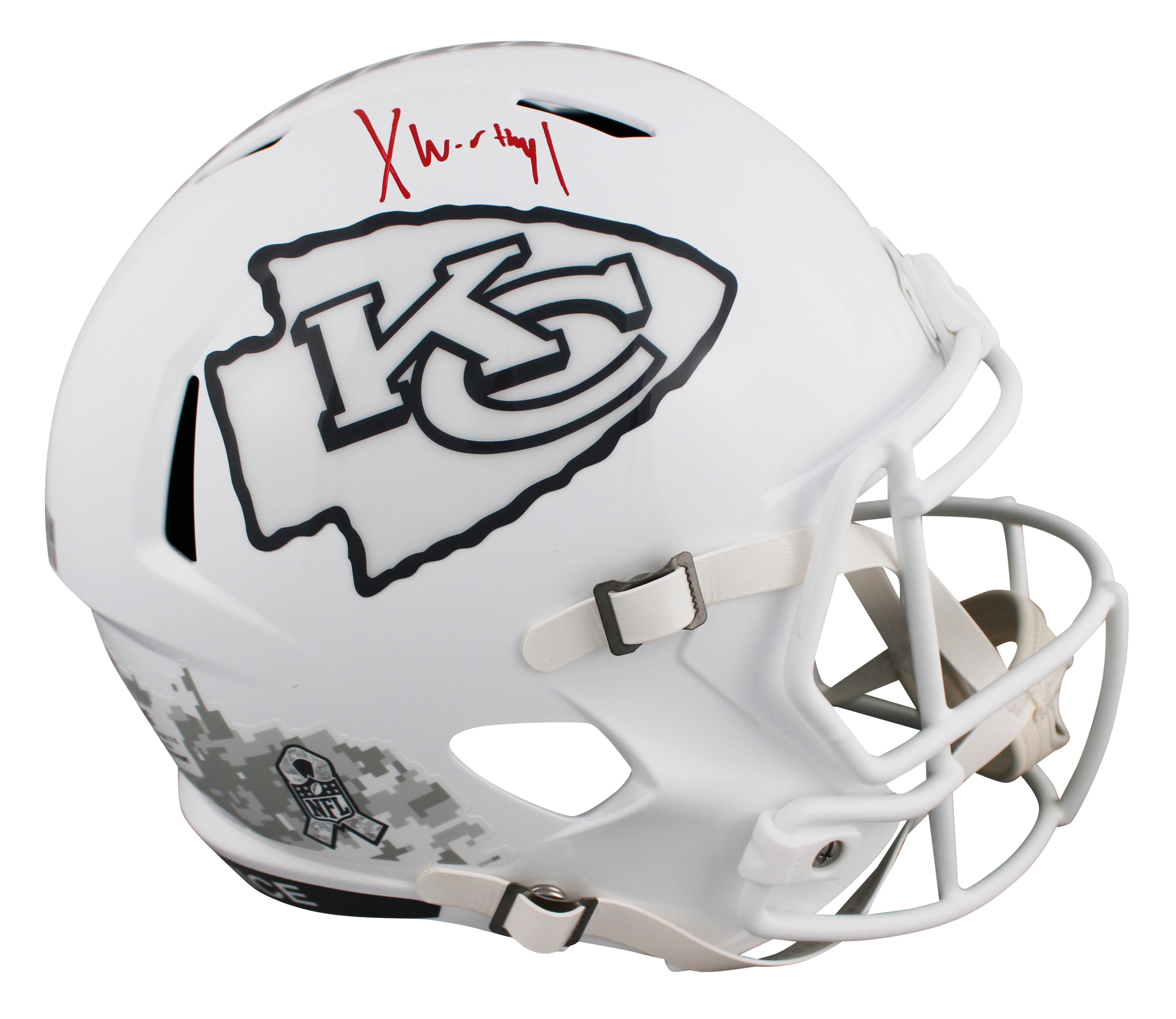 Chiefs Xavier Worthy Signed STS III Full Size Speed Rep Helmet Fanatics