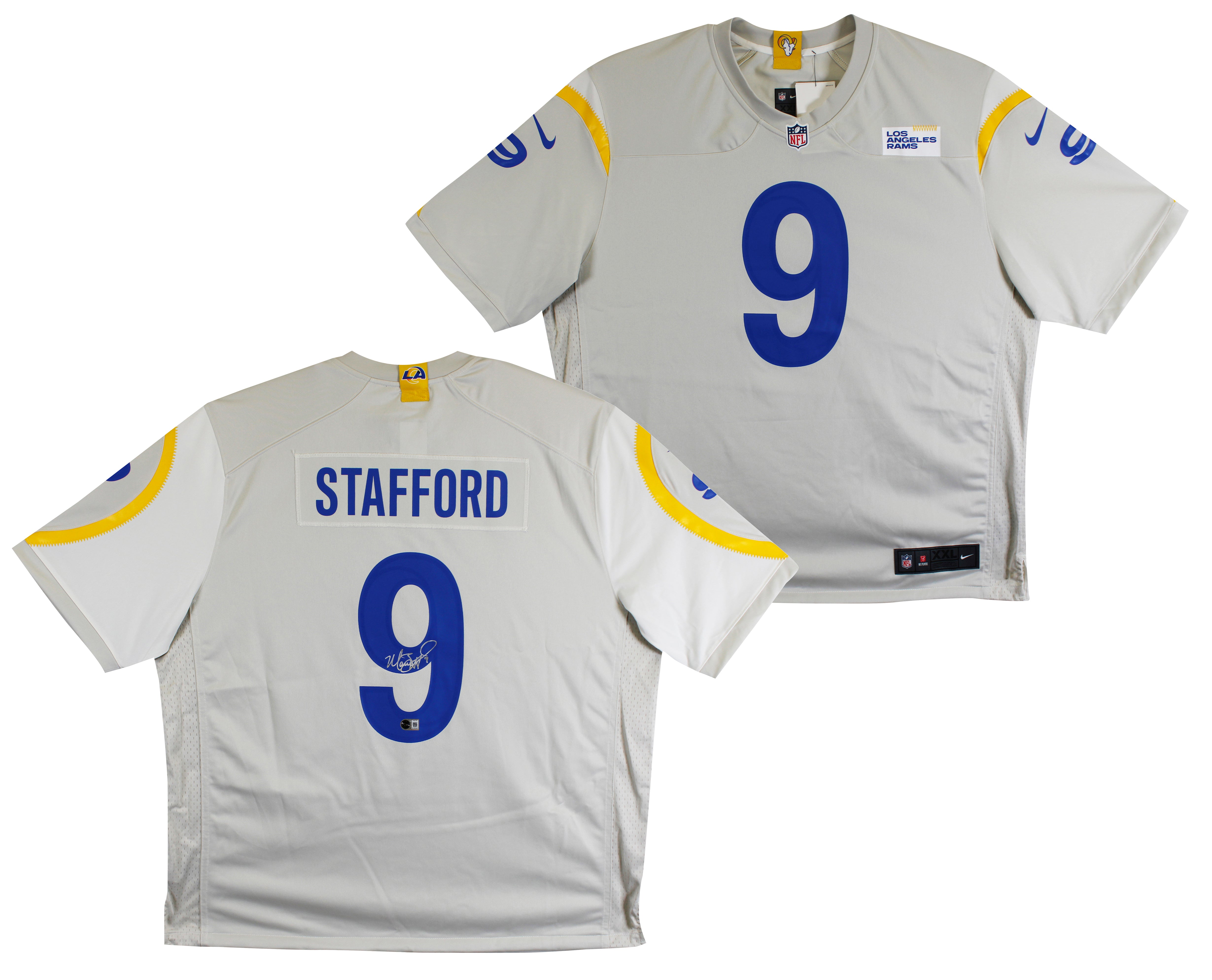 Rams Matthew Stafford Authentic Signed Bone Nike Game Jersey BAS Witnessed