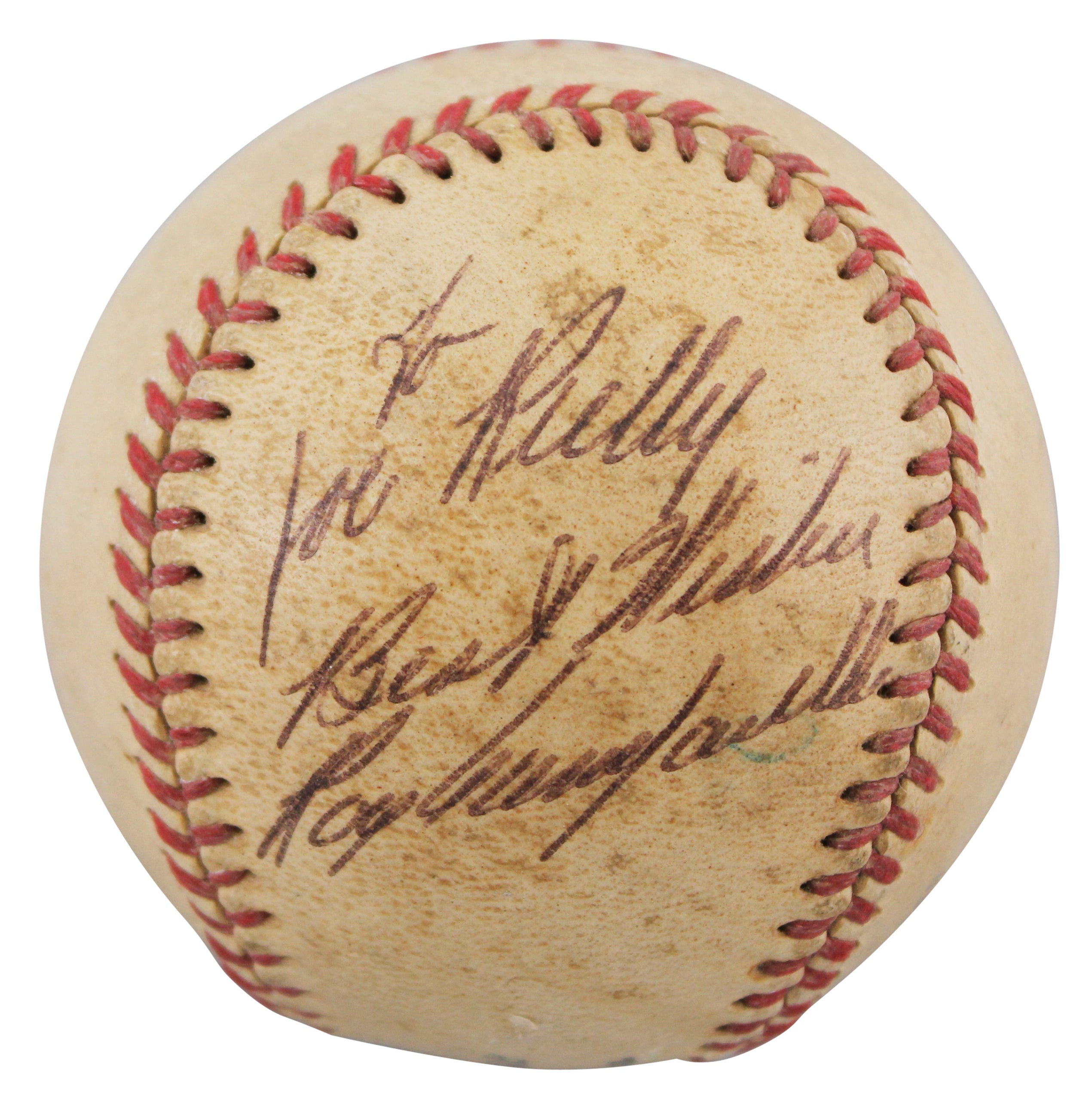 Dodgers Roy Campanella "Best Wishes" Pre-Accident Signed Giles Onl Baseball JSA